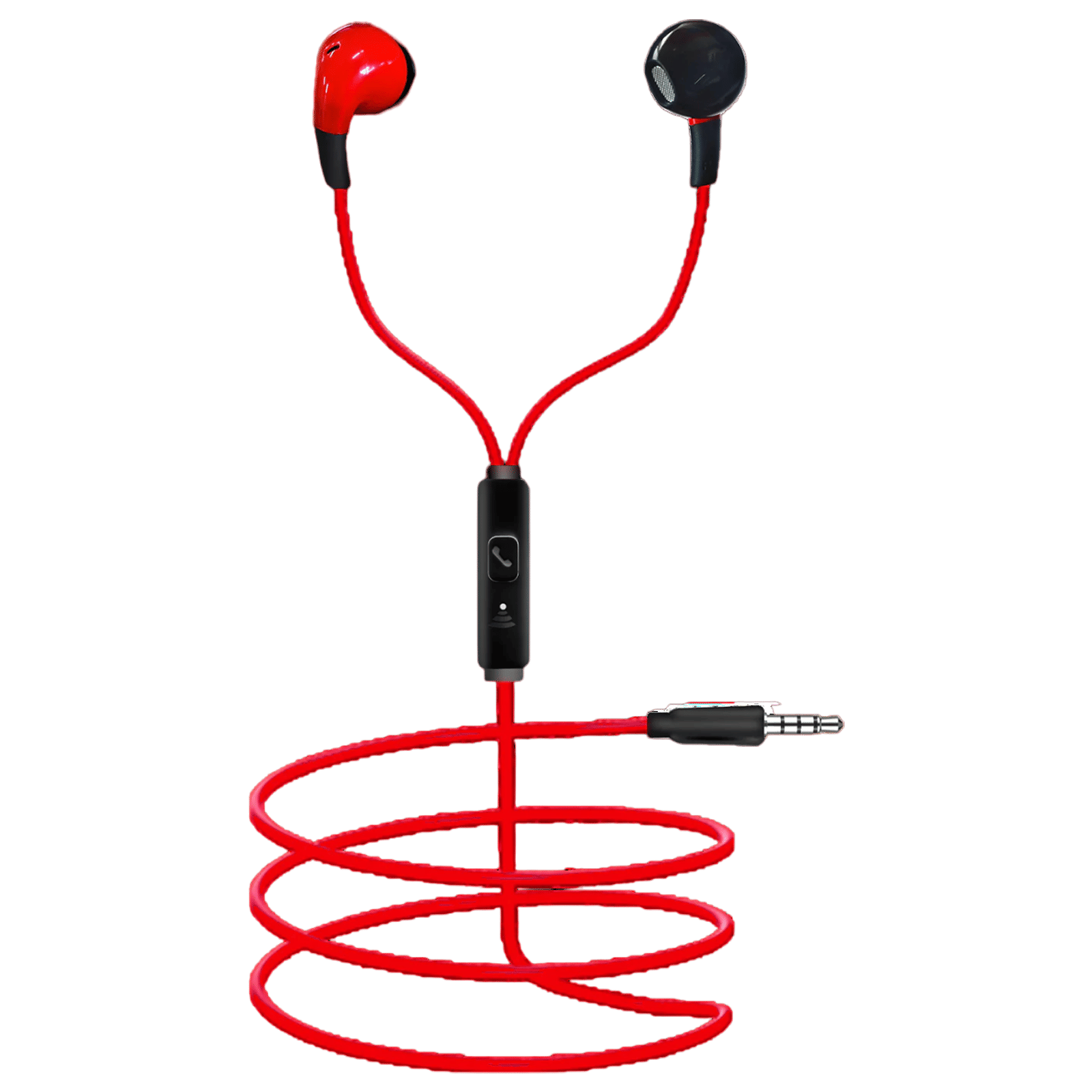 Foxin Bass Pro B9 Wired Earphone with Mic (In Ear, Black and Red)_1