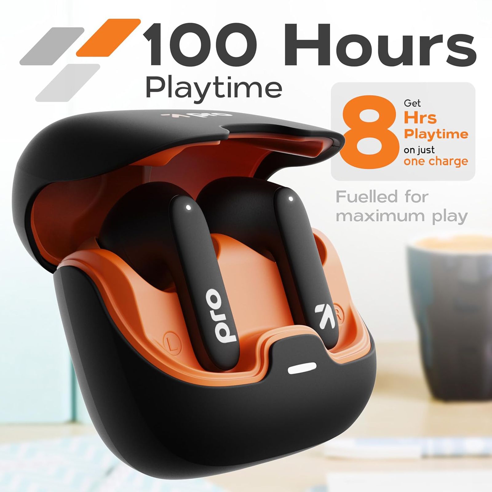 GOBOULT Z40 Pro TWS Earbuds with Environmental Noise Cancellation (IPX5 Water Resistant, Fast Charging, Midnight)_13