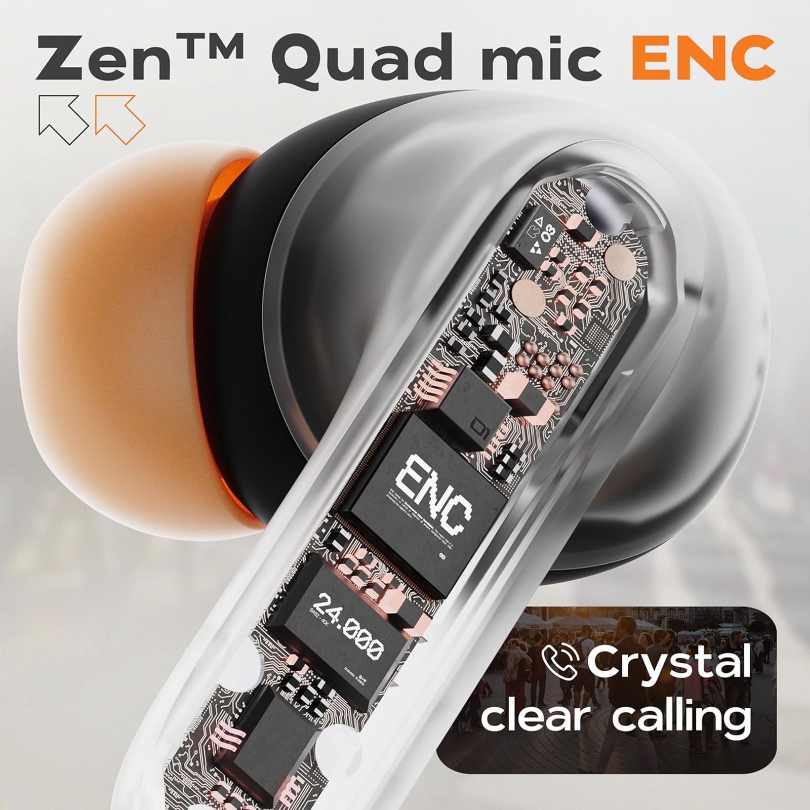 GOBOULT Z40 Pro TWS Earbuds with Environmental Noise Cancellation (IPX5 Water Resistant, Fast Charging, Midnight)_3