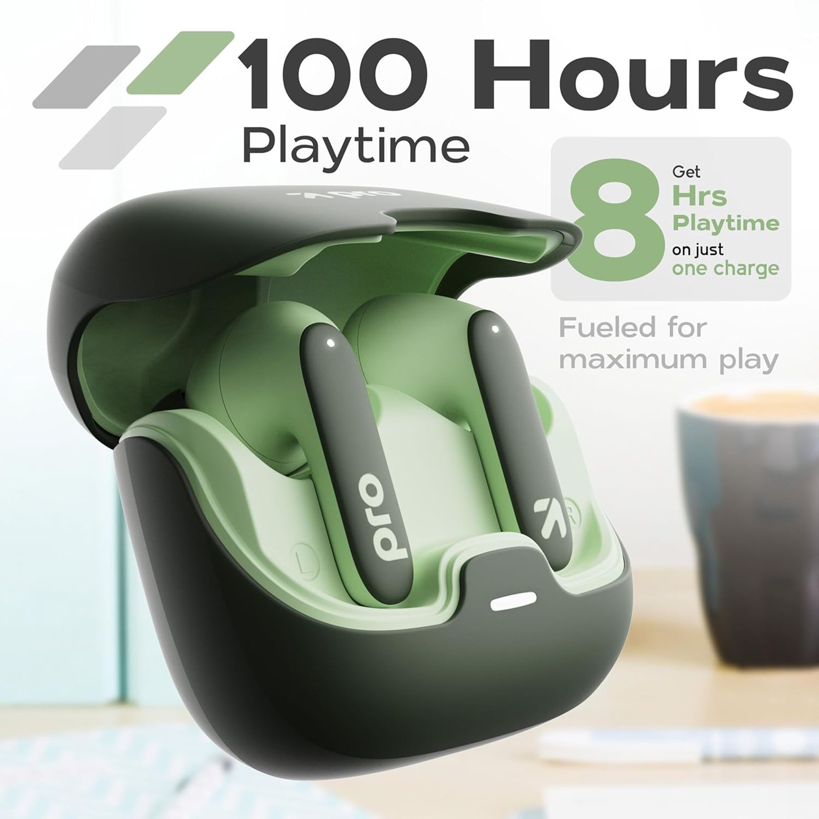 GOBOULT Z40 Pro TWS Earbuds with Environmental Noise Cancellation (IPX5 Water Resistant, Fast Charging, Pro Jungle)_10