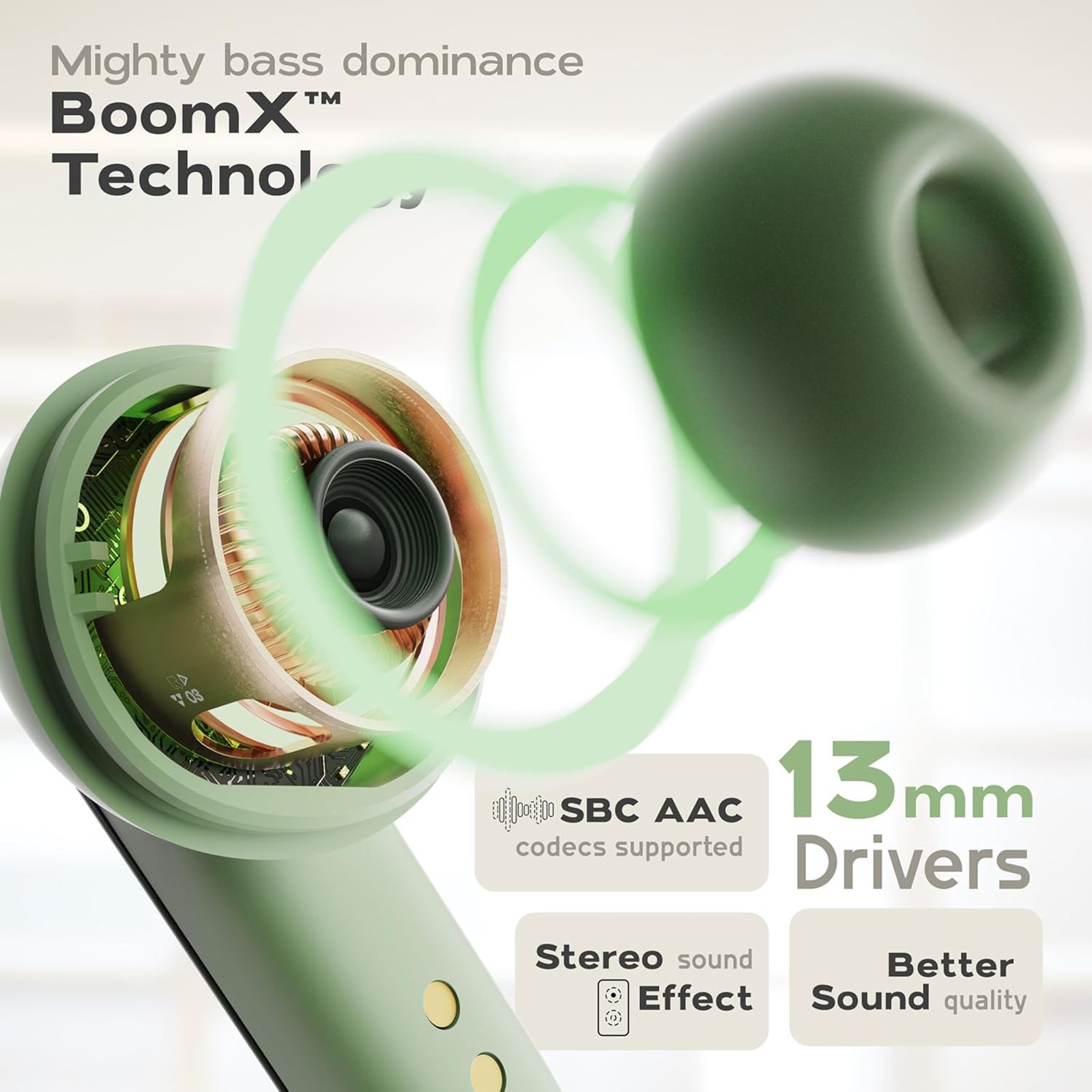GOBOULT Z40 Pro TWS Earbuds with Environmental Noise Cancellation (IPX5 Water Resistant, Fast Charging, Pro Jungle)_12