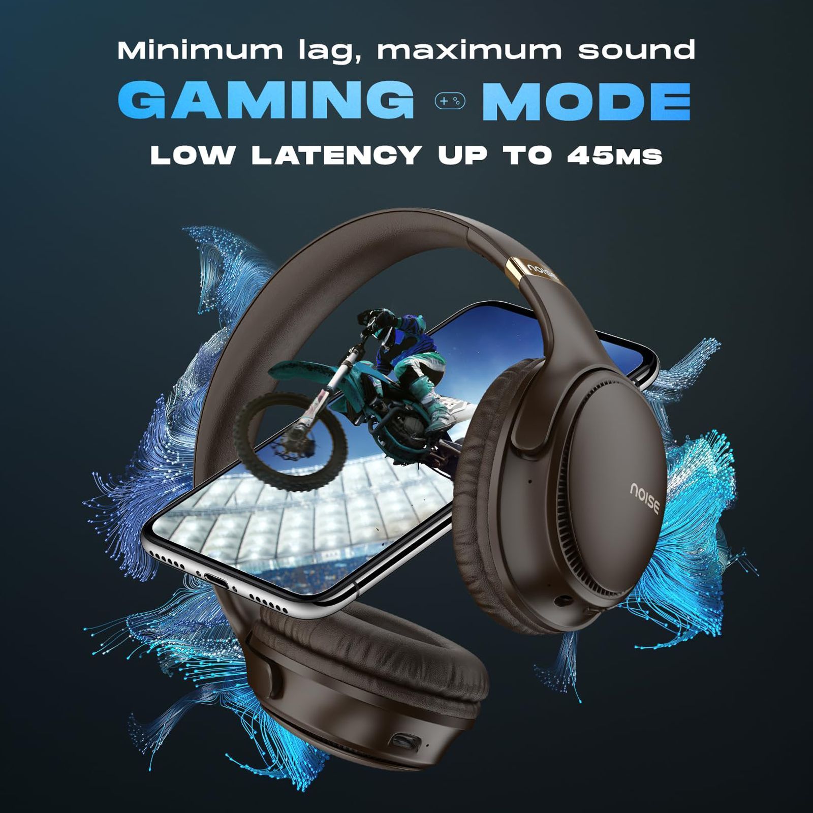 noise Three Bluetooth Headphone with Mic (Google Assistant Enabled, Over Ear, Chocolate Brown) noise Three Bluetooth Headphone with Mic (Google Assistant Enabled, Over Ear, Chocolate Brown)_5