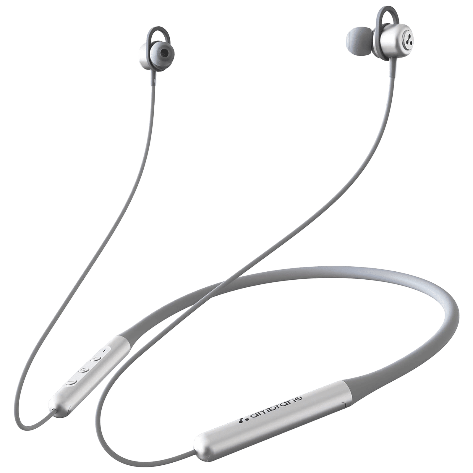 ambrane BassBand Beat Neckband (IPX4 Water Resistant, Fast Charging, Grey)_1