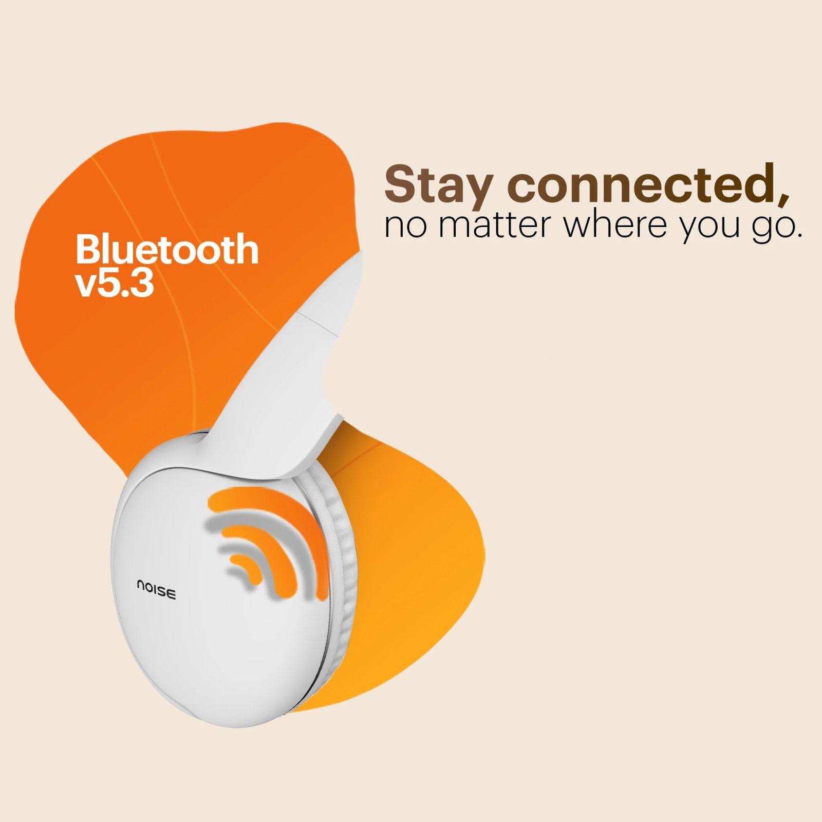 noise Two Bluetooth Headphone with Mic (Upto 50 Hours Playtime, Over Ear, Calm White)_4