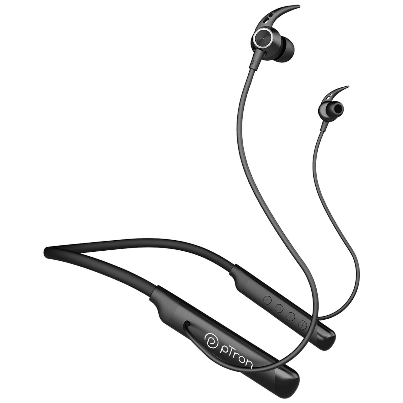 pTron InTunes Ultra Neckband with Environmental Noise Cancellation (IPX4 Water Resistant, Fast Charging, Black) pTron InTunes Ultra Neckband with Environmental Noise Cancellation (IPX4 Water Resistant, Fast Charging, Black)_1