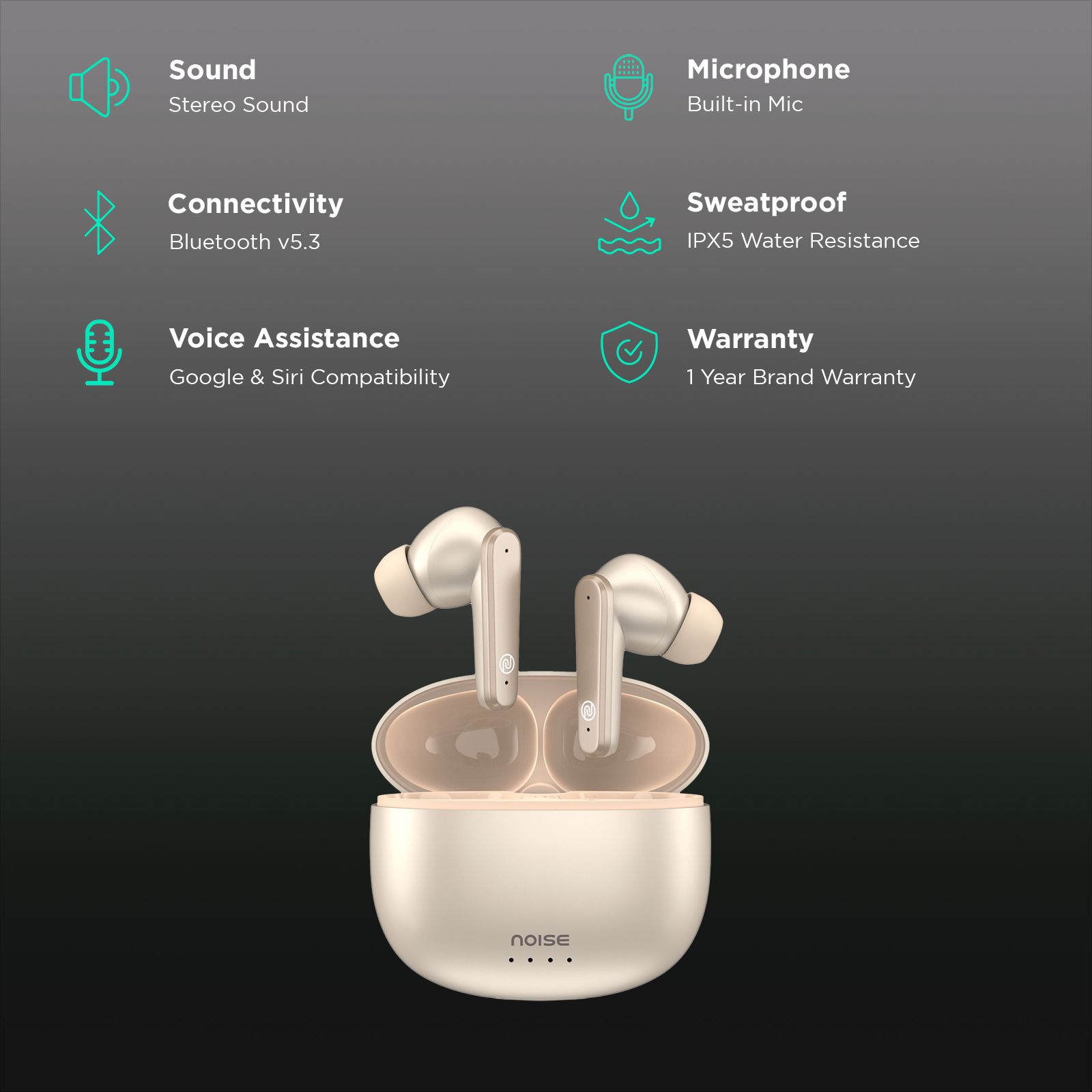 noise Buds VS104 Max TWS Earbuds with Active Noise Cancellation (IPX5 Water Resistant, Instacharge, Rose Gold) noise Buds VS104 Max TWS Earbuds with Active Noise Cancellation (IPX5 Water Resistant, Instacharge, Rose Gold)_2