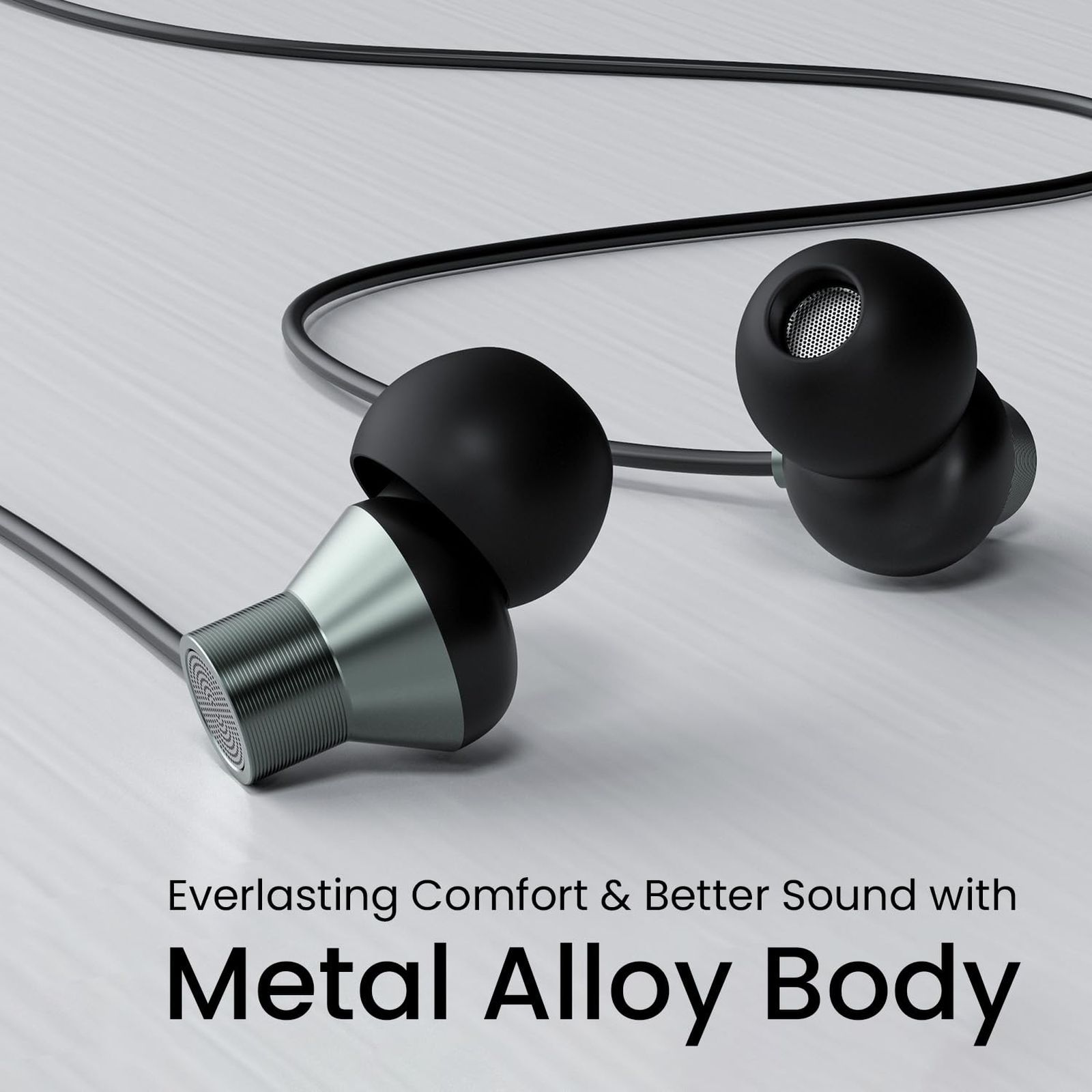 PORTRONICS Conch Tune A Wired Earphone with Mic (3.5 mm Connector, In Ear, Grey)_9