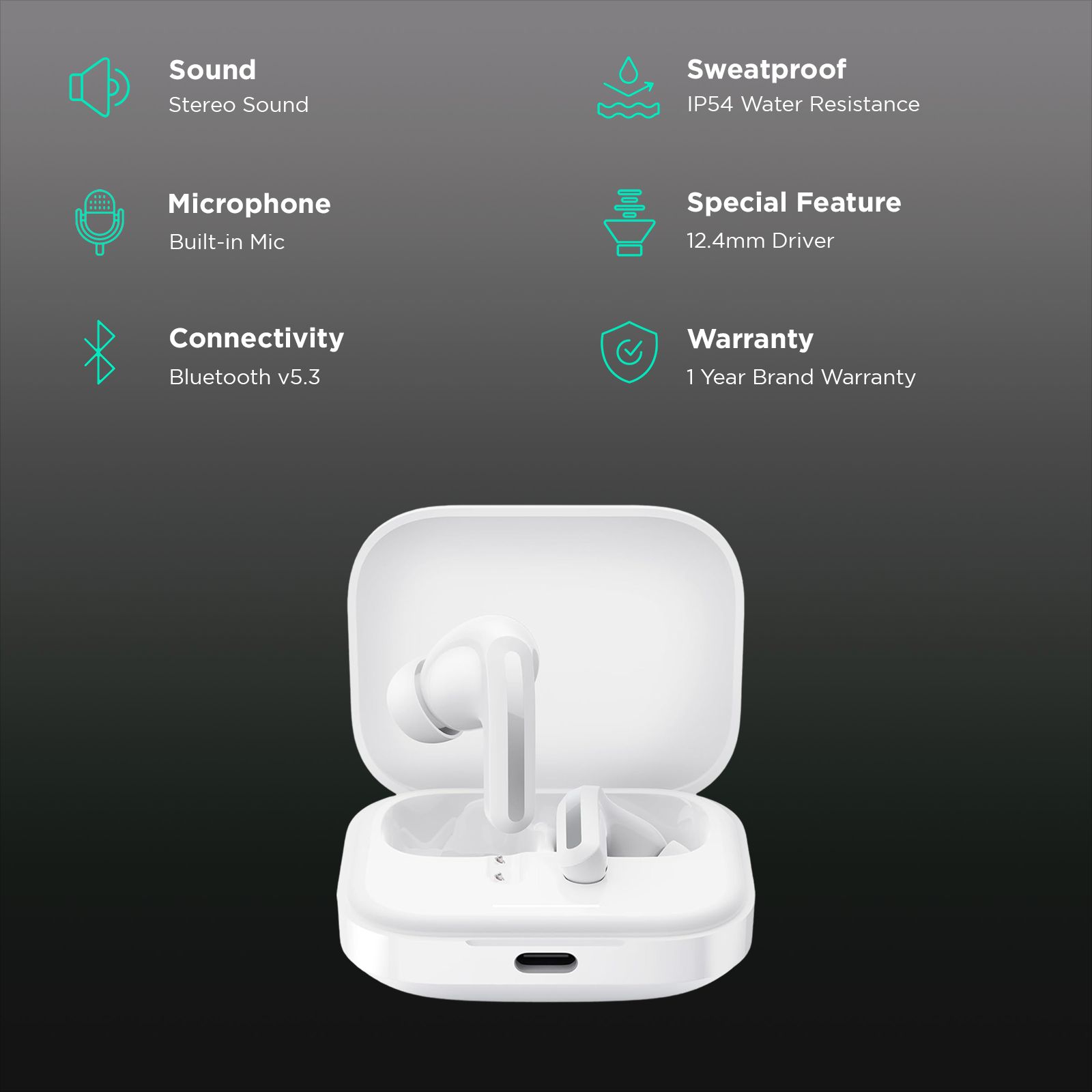 Redmi Buds 5 TWS Earbuds with Active Noise Cancellation (IP54 Dust & Water Resistant, Fast Charge, Fusion White) Redmi Buds 5 TWS Earbuds with Active Noise Cancellation (IP54 Dust & Water Resistant, Fast Charge, Fusion White)_3