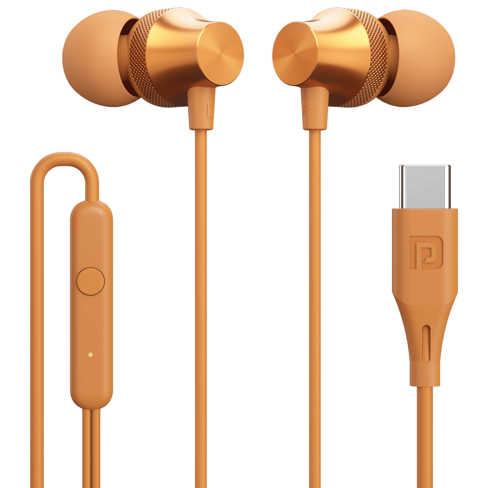 PORTRONICS Conch Beat C POR 2286 Wired Earphone with Mic (USB Type C Connector, In Ear, Yellow)_1