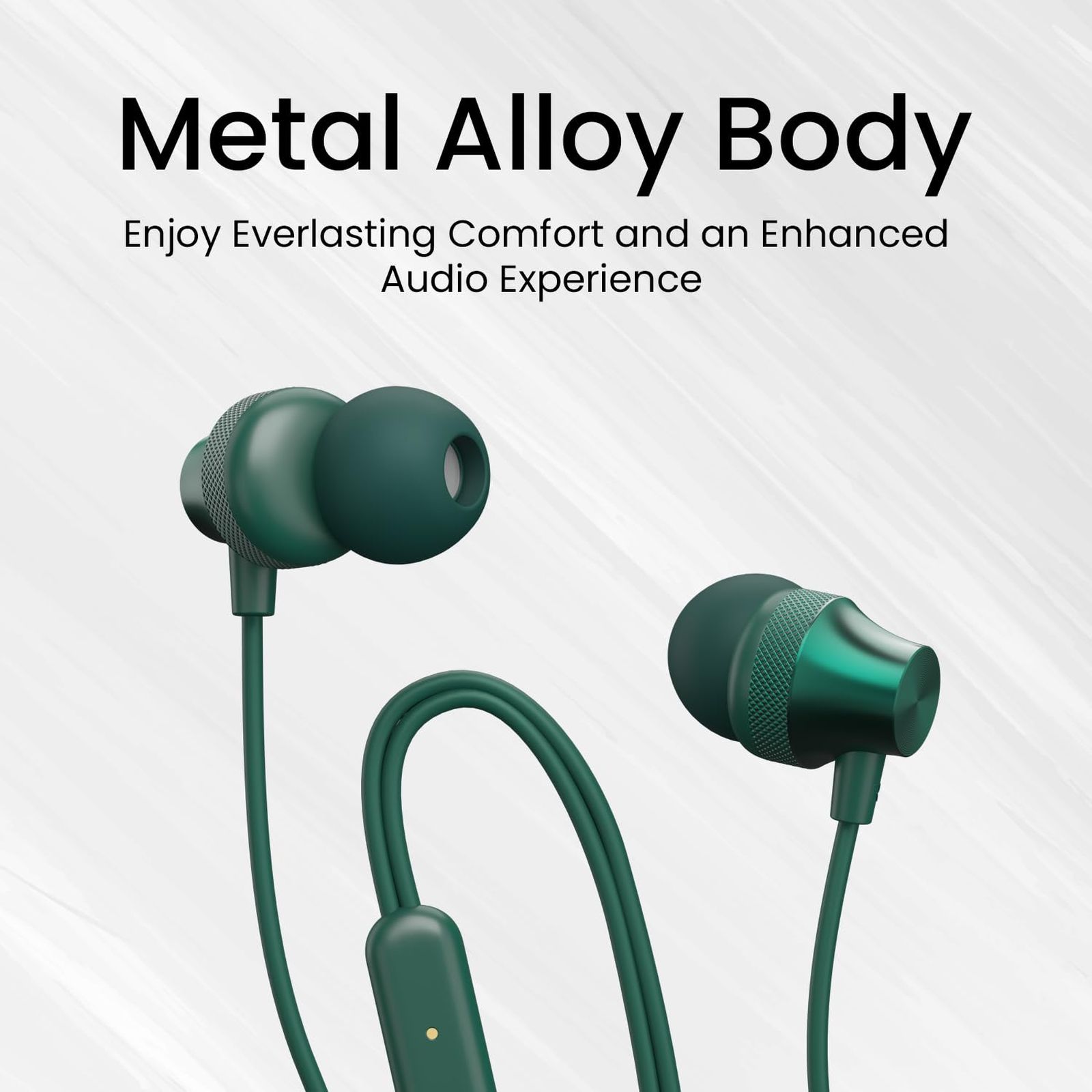 PORTRONICS Conch Beat C POR 2287 Wired Earphone with Mic (USB Type C Connector, In Ear, Green) PORTRONICS Conch Beat C POR 2287 Wired Earphone with Mic (USB Type C Connector, In Ear, Green)_3