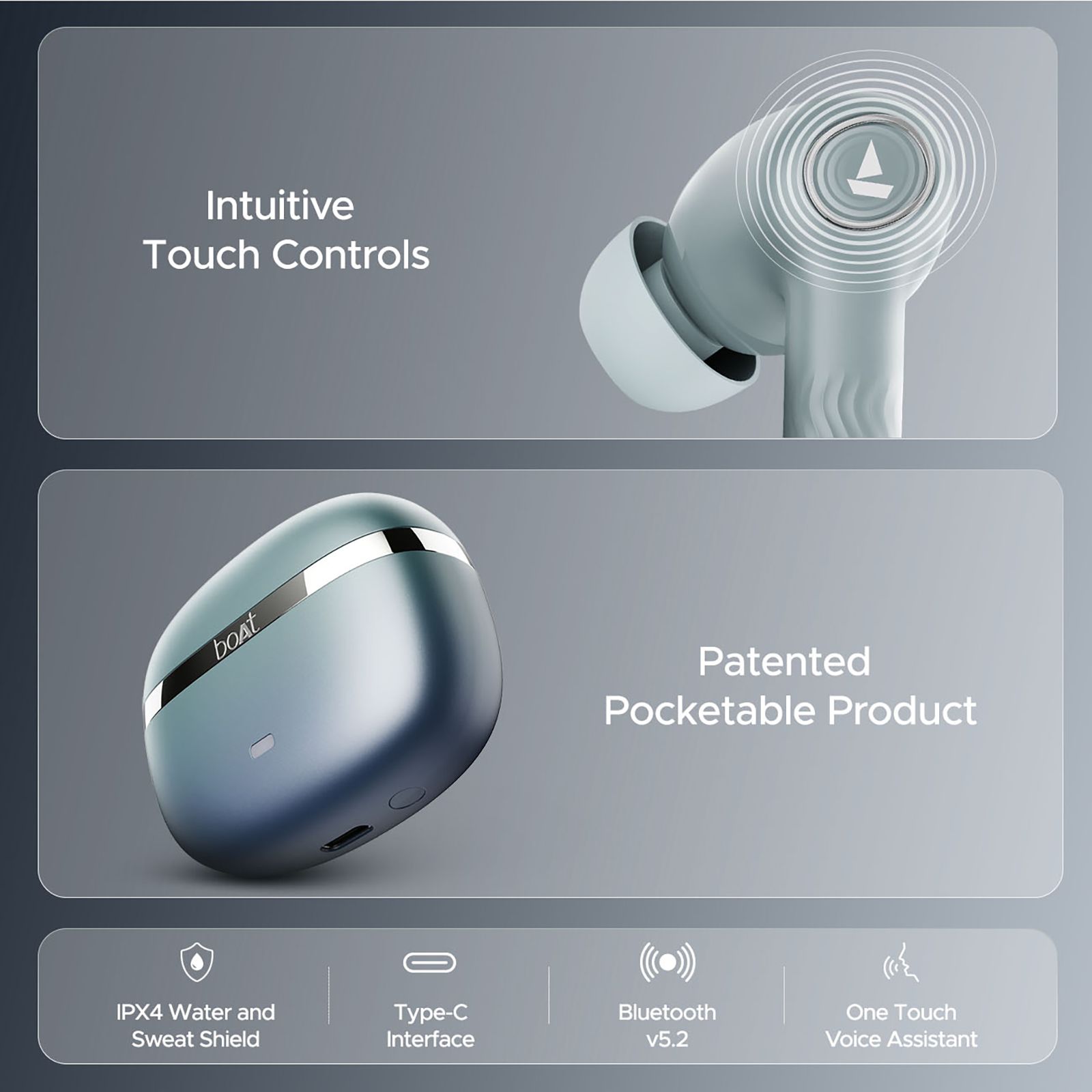 boAt Nirvana Ion TWS Earbuds with Active Noise Cancellation (IPX4 Water and Sweat Resistant, ASAP Charging, Blazing Comet) boAt Nirvana Ion TWS Earbuds with Active Noise Cancellation (IPX4 Water and Sweat Resistant, ASAP Charging, Blazing Comet)_9