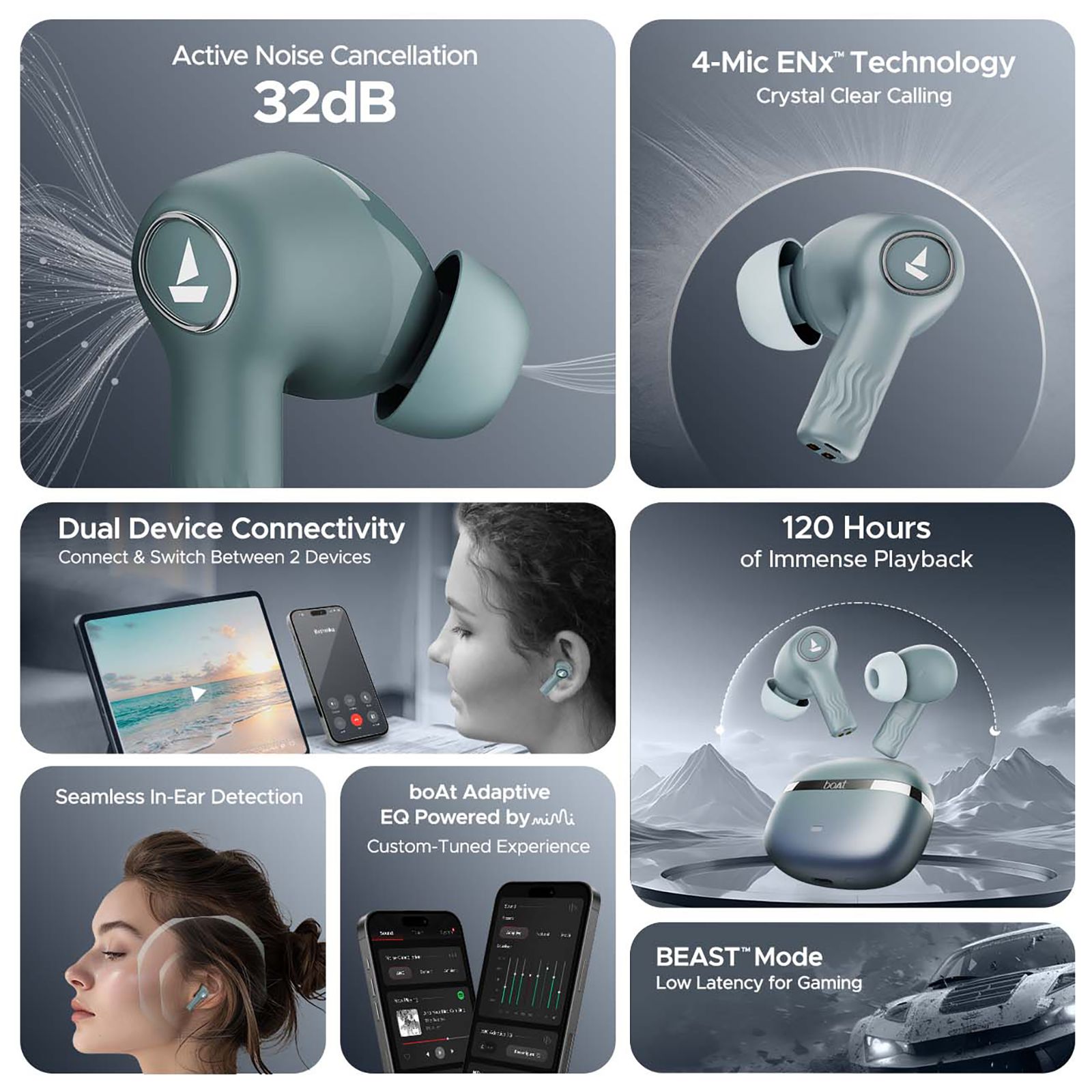 boAt Nirvana Ion TWS Earbuds with Active Noise Cancellation (IPX4 Water and Sweat Resistant, ASAP Charging, Blazing Comet) boAt Nirvana Ion TWS Earbuds with Active Noise Cancellation (IPX4 Water and Sweat Resistant, ASAP Charging, Blazing Comet)_11