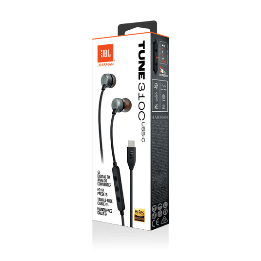 JBL T310C Wired Earphone with Mic (USB Type-C Connector, In Ear, Black) JBL T310C Wired Earphone with Mic (USB Type-C Connector, In Ear, Black)_9