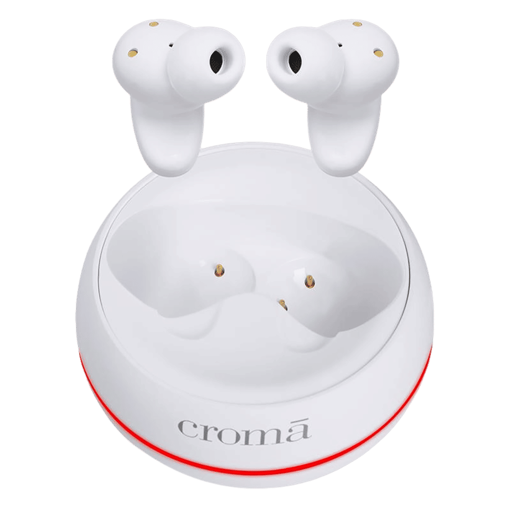 Croma CRSE030EPA301510 TWS Earbuds with Active Noise Cancellation (IPX4 Water & Sweat Resistant, 10mm Driver, White) Croma CRSE030EPA301510 TWS Earbuds with Active Noise Cancellation (IPX4 Water & Sweat Resistant, 10mm Driver, White)_1