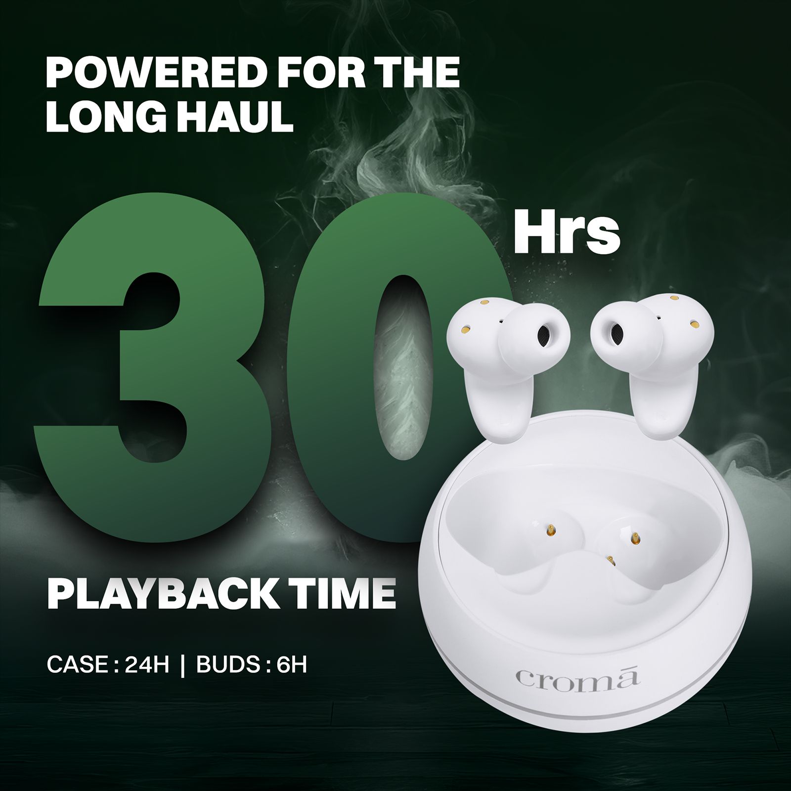 Croma CRSE030EPA301510 TWS Earbuds with Active Noise Cancellation (IPX4 Water & Sweat Resistant, 10mm Driver, White) Croma CRSE030EPA301510 TWS Earbuds with Active Noise Cancellation (IPX4 Water & Sweat Resistant, 10mm Driver, White)_10