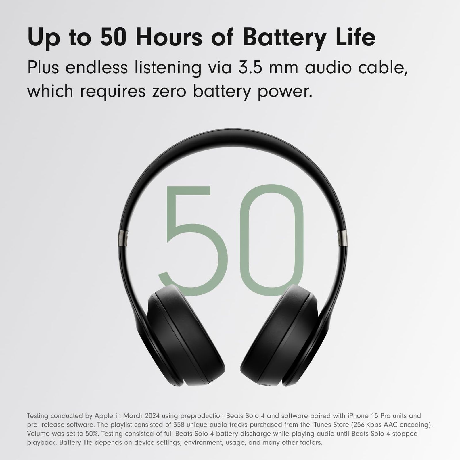 beats Solo 4 Bluetooth Headphone with Mic (Siri Voice Assistant, On Ear, Matt Black)_3