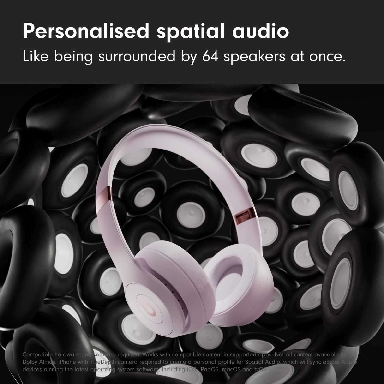 beats Solo 4 Bluetooth Headphone with Mic (Siri Voice Assistant, On Ear, Cloud Pink)_7