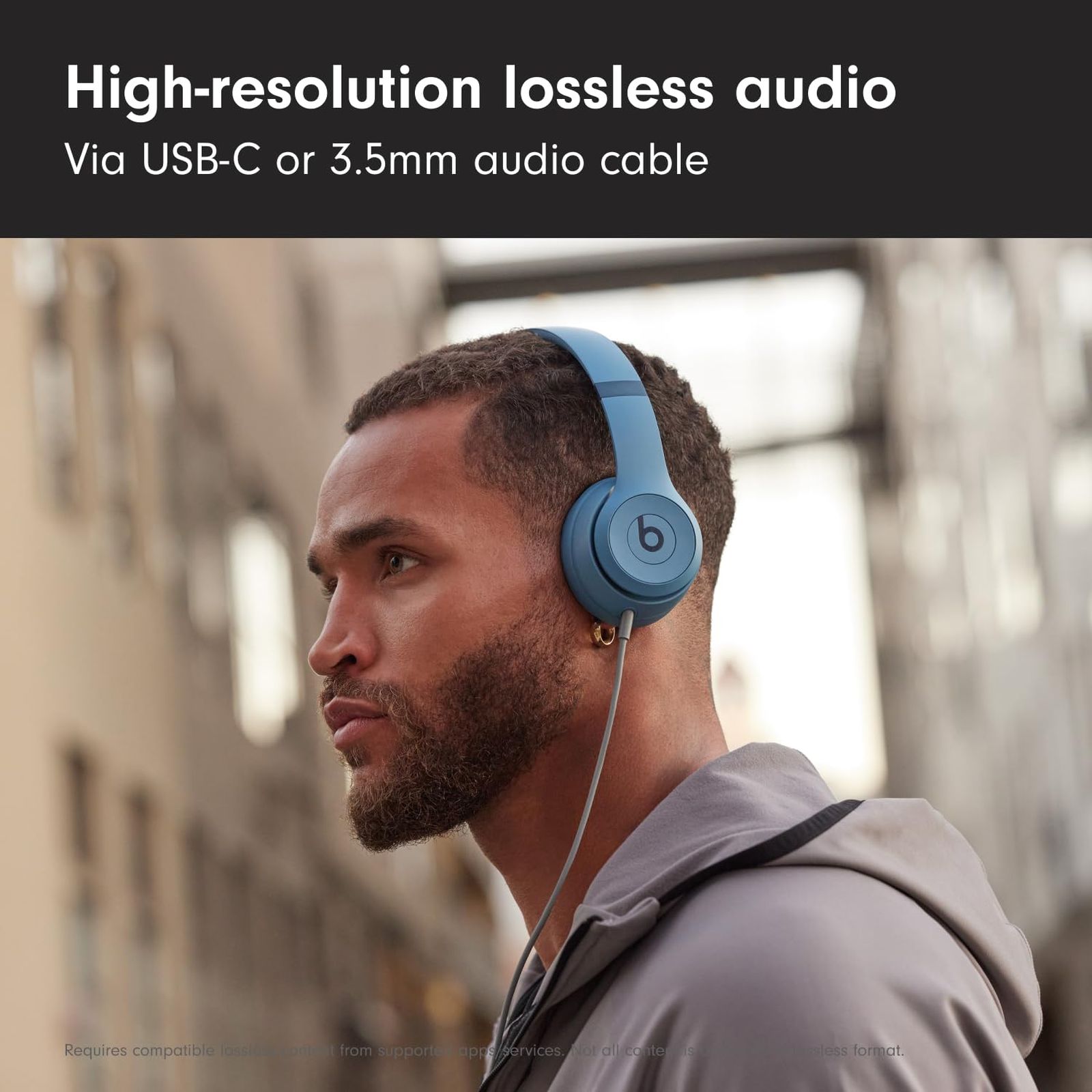 beats Solo 4 Bluetooth Headphone with Mic (Siri Voice Assistant, On Ear, Slate Blue)_6