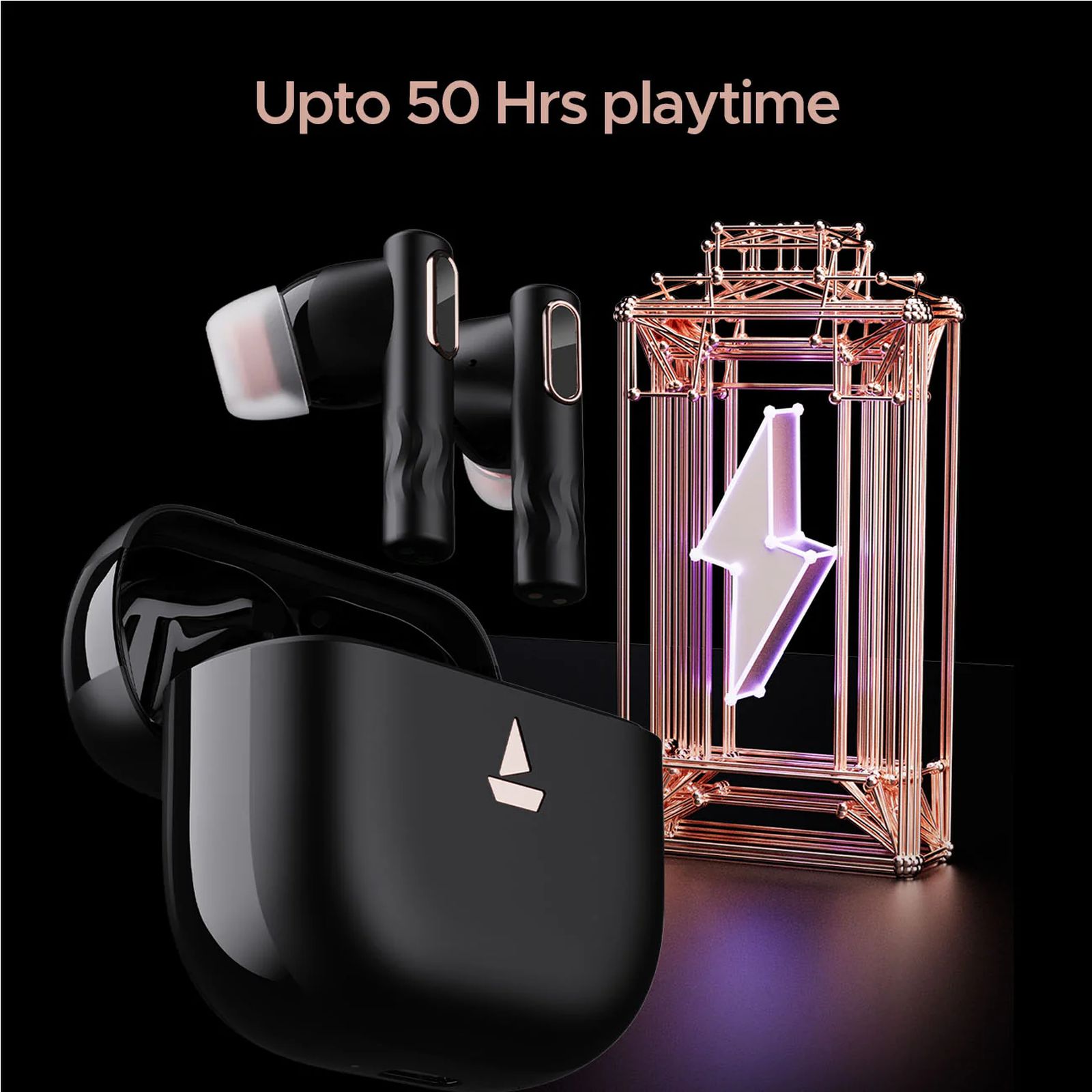 boAt Nirvana Nebula TWS Earbuds with Active Noise Cancellation (IPX5 Sweat & Water Resistant, Fast Charge, Mistique Black)_7
