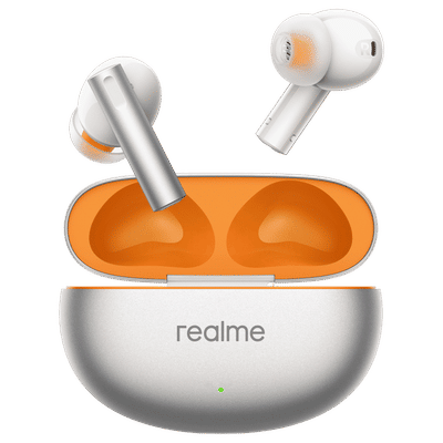 realme Buds Air 6 RMA2402 TWS Earbuds with Active Noise Cancellation (IP55 Water Resistant, Fast Charging, Flame Silver)