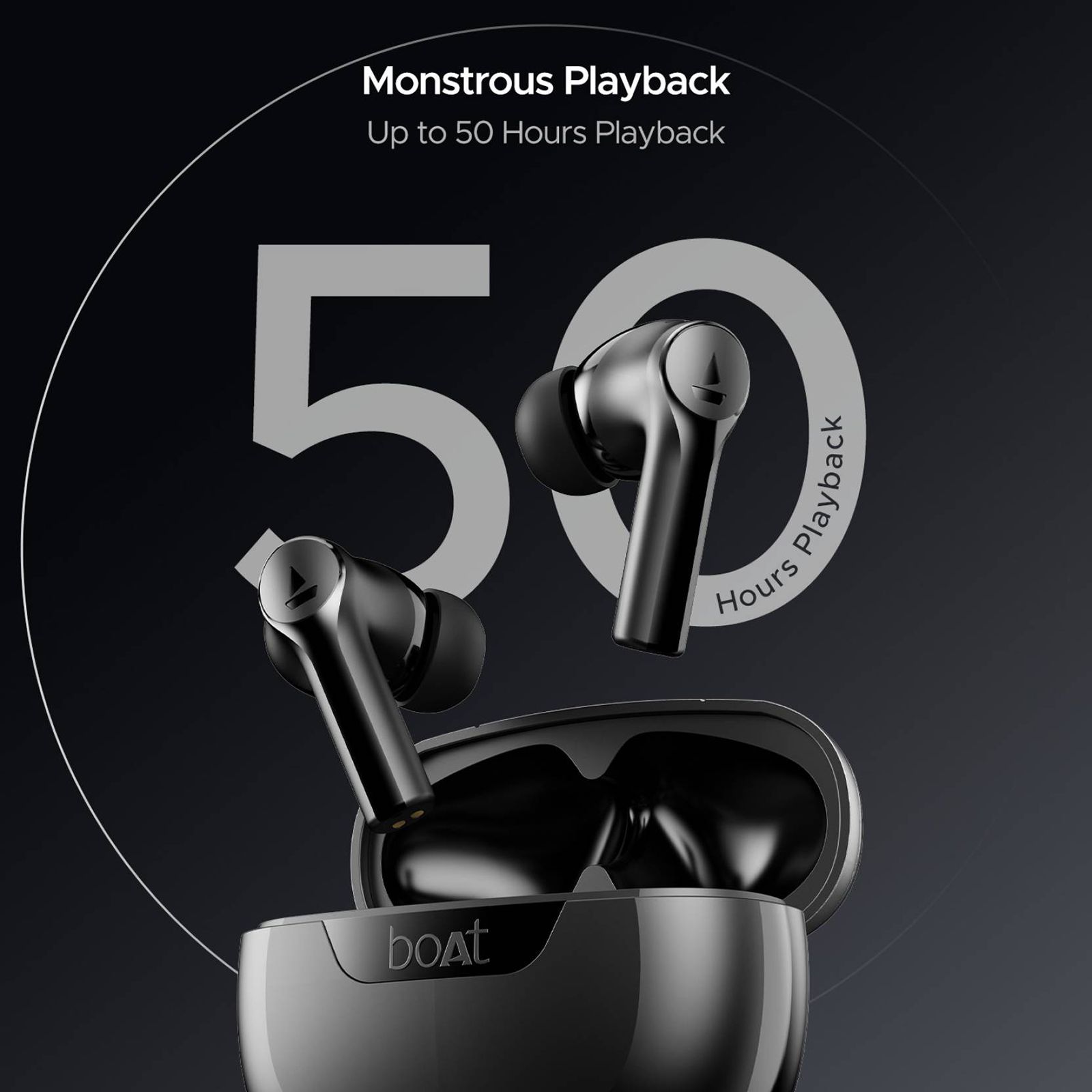 boAt Airdopes 300 TWS Earbuds with AI Environmental Noise Cancellation (IPX4 Water Proof, Splash & Sweat Resistance, 50 Hours Playback, Gunmetal Black) boAt Airdopes 300 TWS Earbuds with AI Environmental Noise Cancellation (IPX4 Water Proof, Splash & Sweat Resistance, 50 Hours Playback, Gunmetal Black)_16