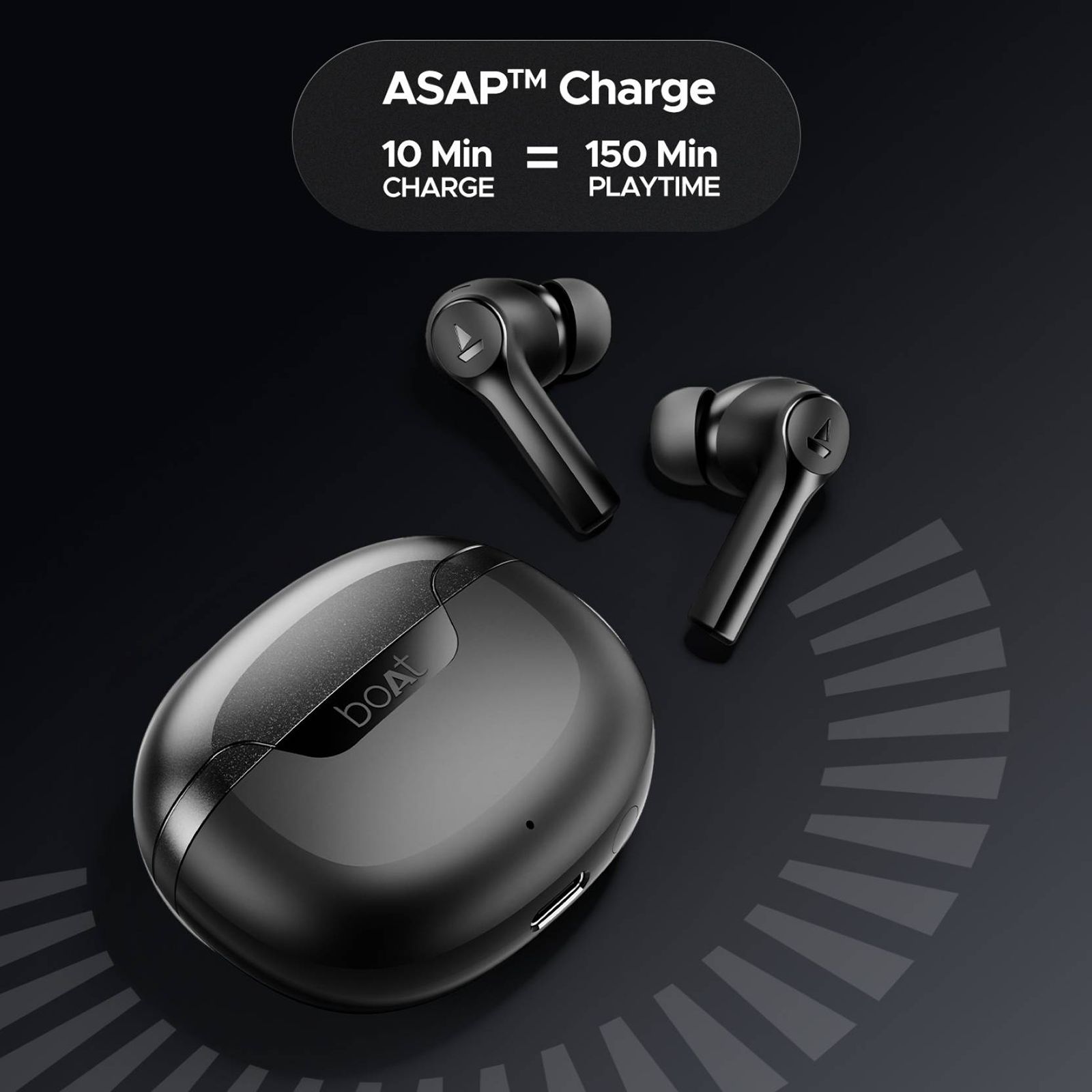 boAt Airdopes 300 TWS Earbuds with AI Environmental Noise Cancellation (IPX4 Water Proof, Splash & Sweat Resistance, 50 Hours Playback, Gunmetal Black) boAt Airdopes 300 TWS Earbuds with AI Environmental Noise Cancellation (IPX4 Water Proof, Splash & Sweat Resistance, 50 Hours Playback, Gunmetal Black)_17