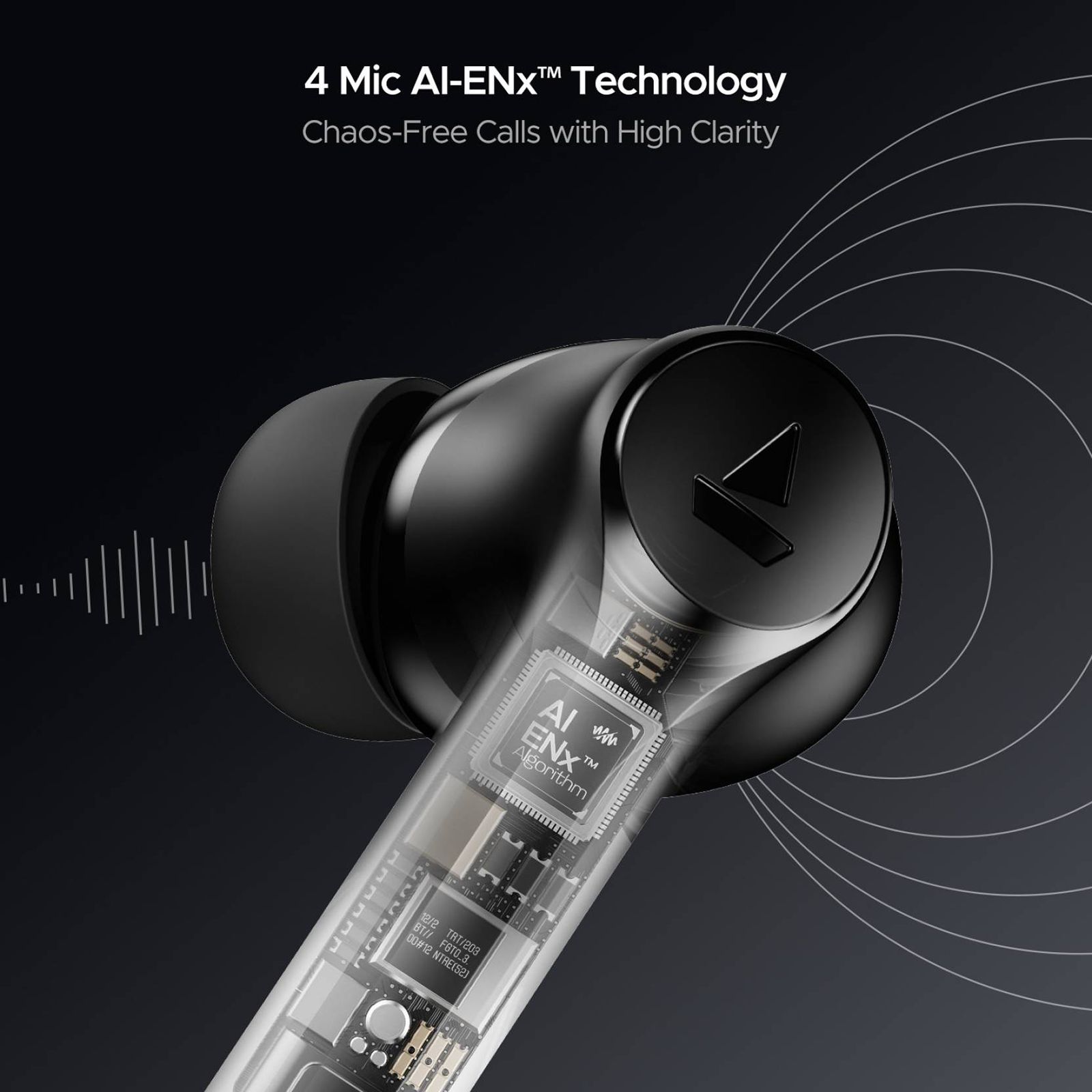 boAt Airdopes 300 TWS Earbuds with AI Environmental Noise Cancellation (IPX4 Water Proof, Splash & Sweat Resistance, 50 Hours Playback, Gunmetal Black) boAt Airdopes 300 TWS Earbuds with AI Environmental Noise Cancellation (IPX4 Water Proof, Splash & Sweat Resistance, 50 Hours Playback, Gunmetal Black)_9
