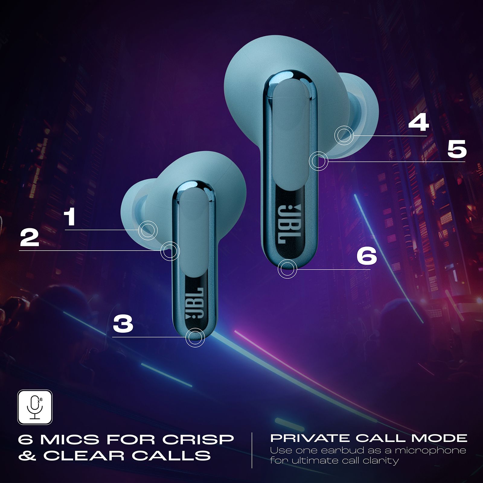 JBL Live Beam 3 TWS Earbuds with Adaptive Noise Cancellation (IP55 Waterproof & Dustproof, Touchscreen Display, Blue) JBL Live Beam 3 TWS Earbuds with Adaptive Noise Cancellation (IP55 Waterproof & Dustproof, Touchscreen Display, Blue)_15