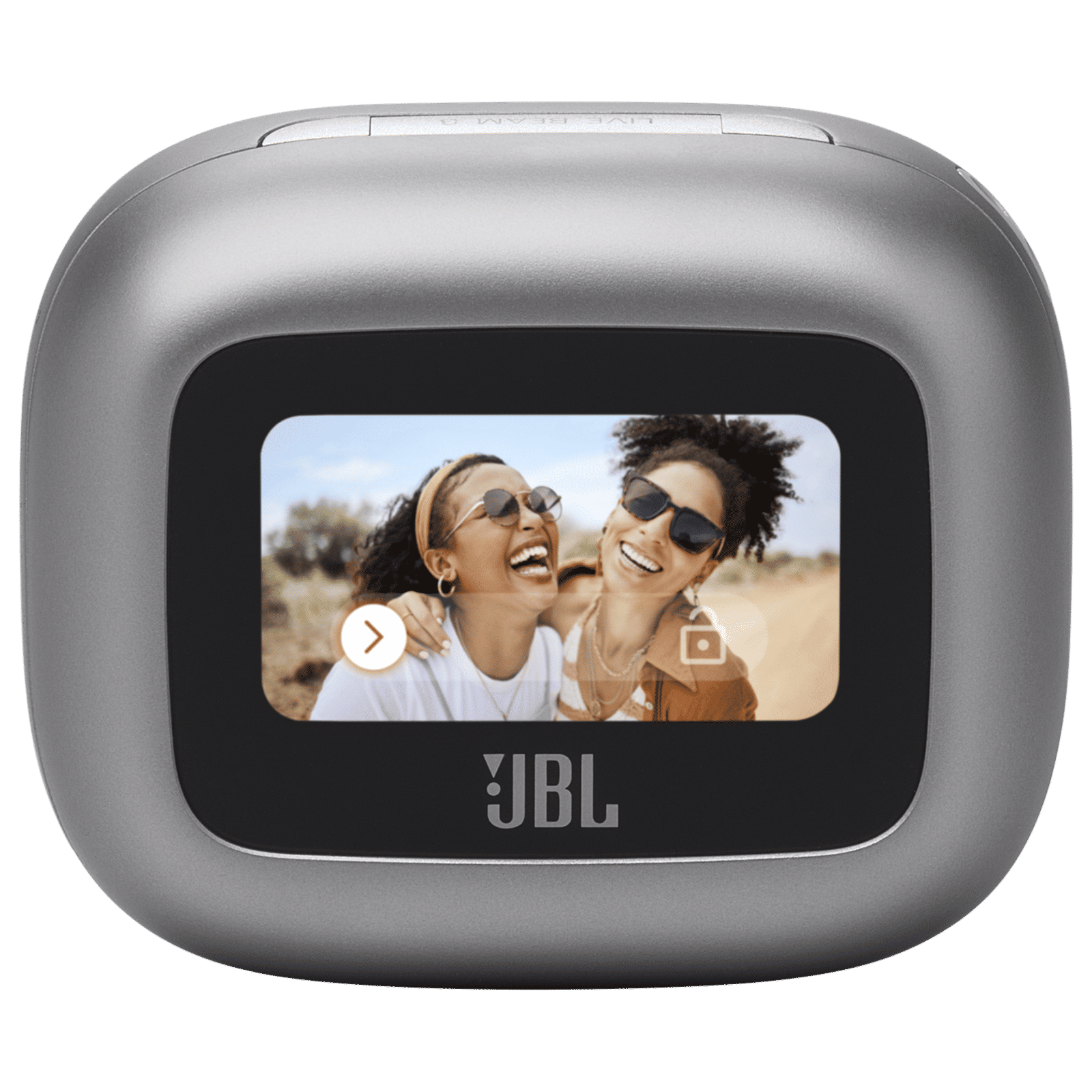 JBL Live Beam 3 TWS Earbuds with Adaptive Noise Cancellation (IP55 Waterproof & Dustproof, Touchscreen Display, Silver)_9