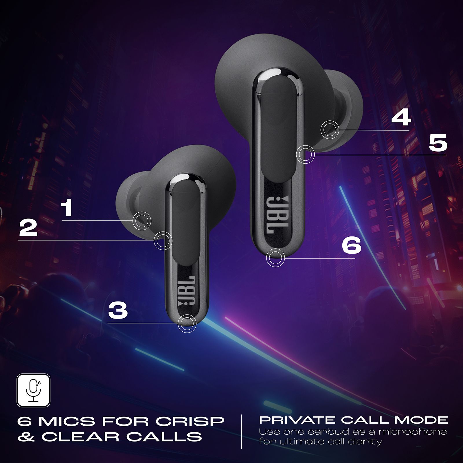 JBL Live Beam 3 TWS Earbuds with Adaptive Noise Cancellation (IP55 Waterproof & Dustproof, Touchscreen Display, Black) JBL Live Beam 3 TWS Earbuds with Adaptive Noise Cancellation (IP55 Waterproof & Dustproof, Touchscreen Display, Black)_18