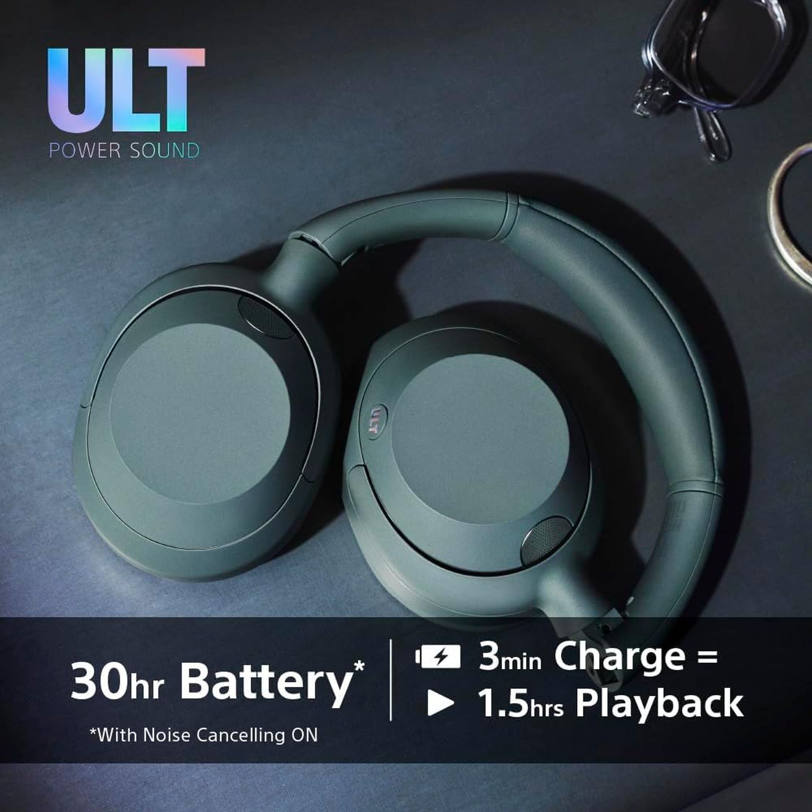 SONY ULT WEAR WH-ULT900N Bluetooth Headset with Mic (40 mm Neodymium Drivers, Over-Ear, Forest Grey)_7