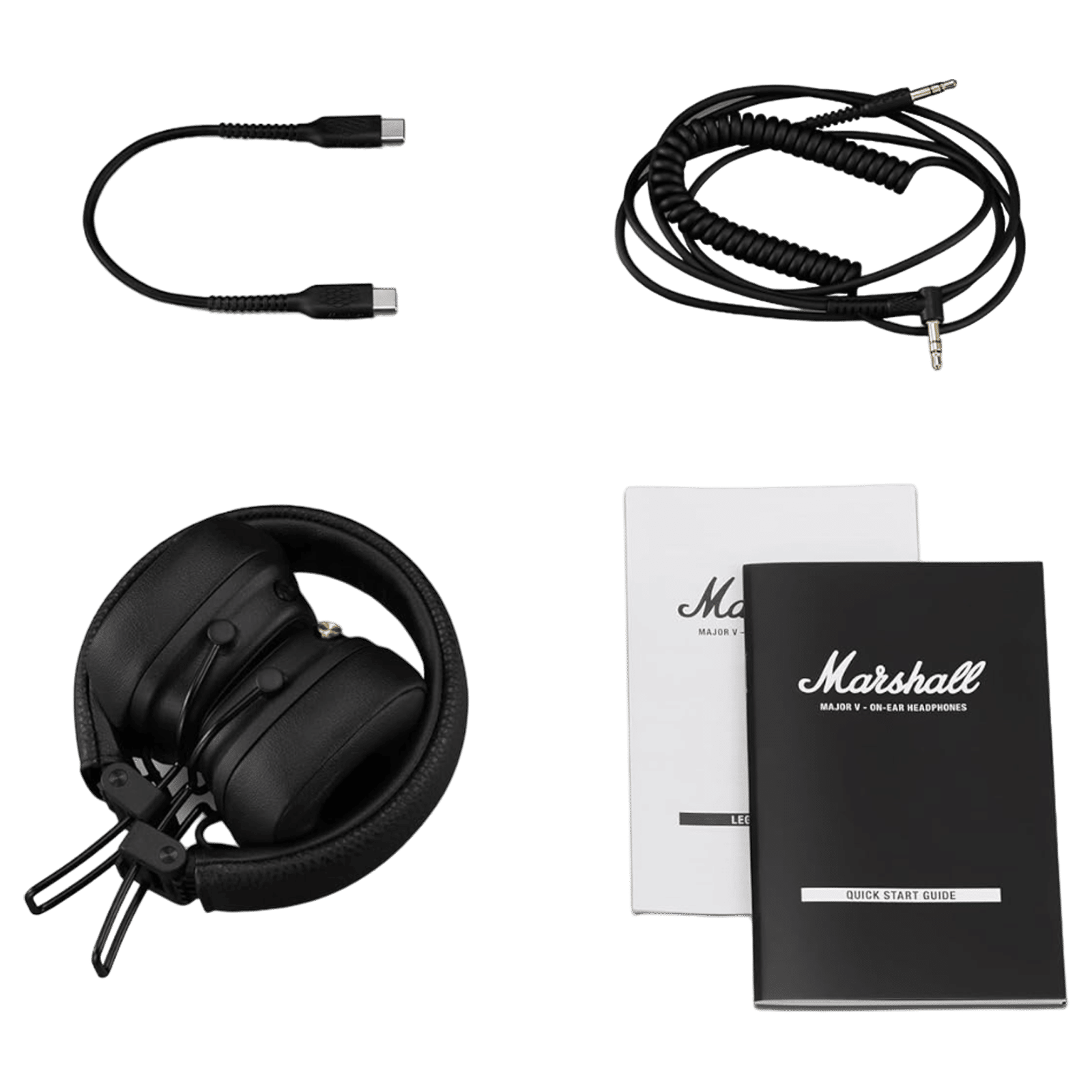 Marshall Major V Bluetooth Headphone with Mic (Upto 100 Hours Playback, On Ear, Black) Marshall Major V Bluetooth Headphone with Mic (Upto 100 Hours Playback, On Ear, Black)_4