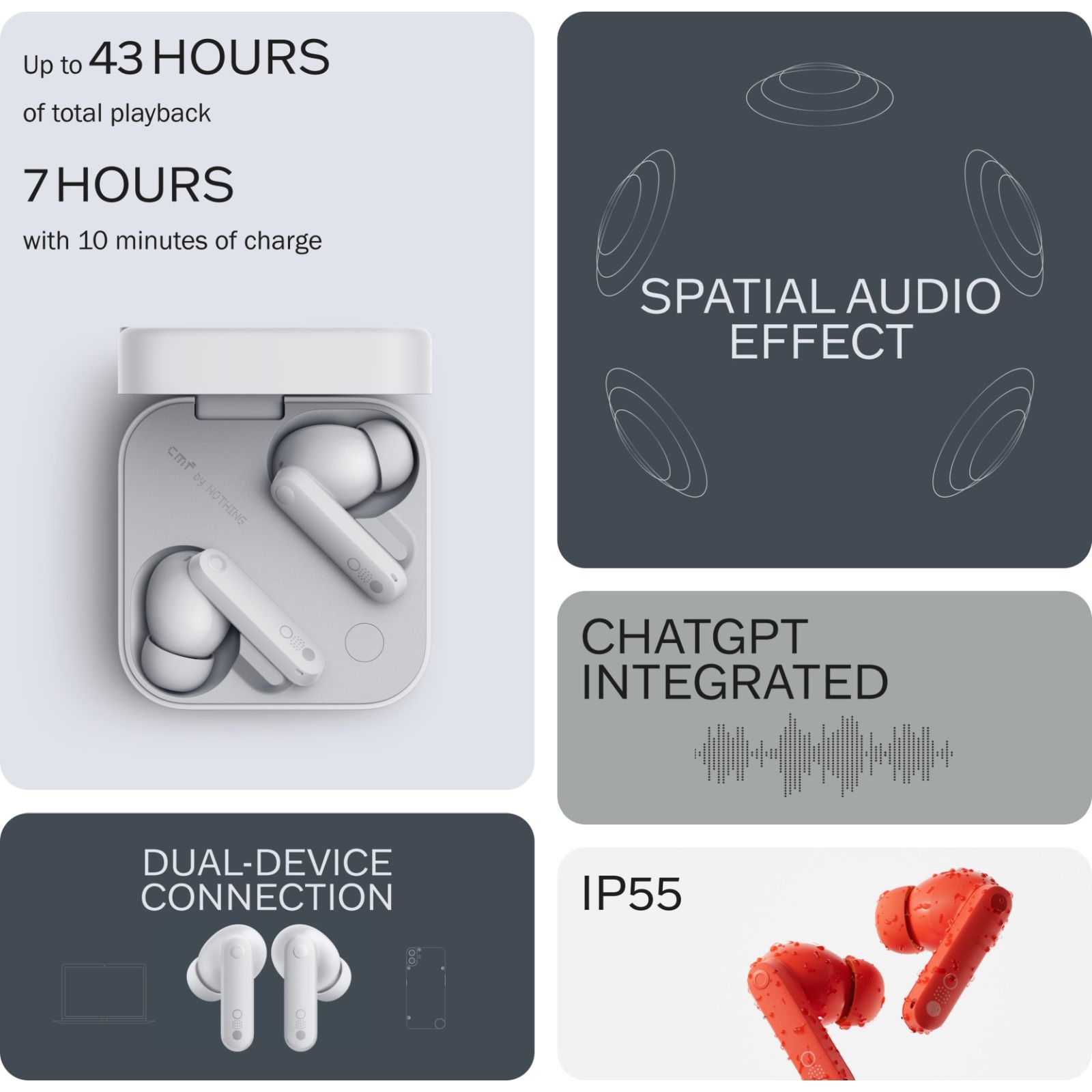 Nothing Buds Pro 2 TWS Earbuds with Active Noise Cancellation (IP55 Water & Dust Resistant, 43 Hours Playback, Light Grey) Nothing Buds Pro 2 TWS Earbuds with Active Noise Cancellation (IP55 Water & Dust Resistant, 43 Hours Playback, Light Grey)_8