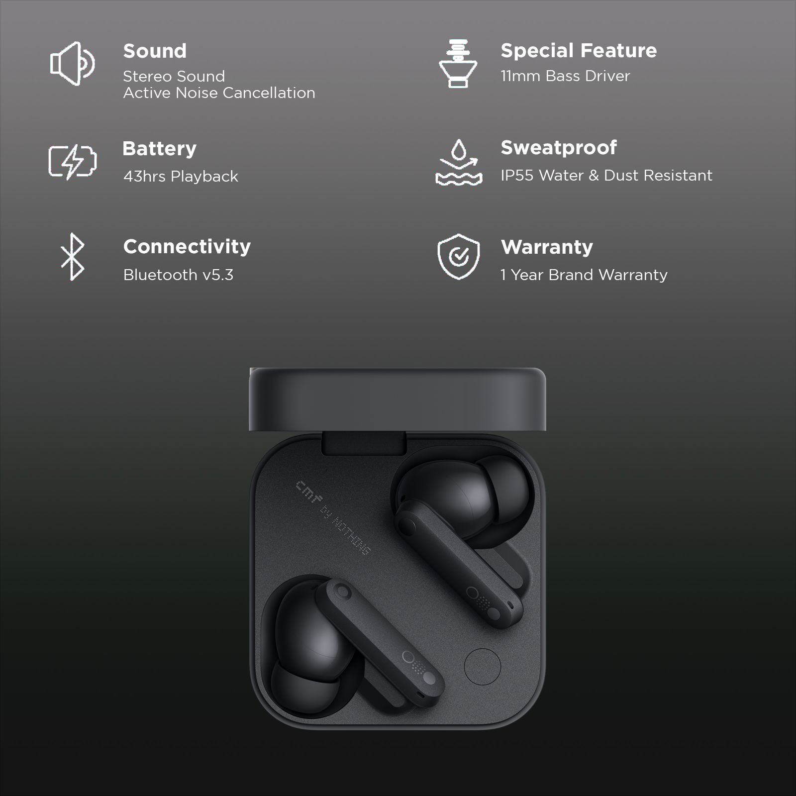 Nothing Buds Pro 2 TWS Earbuds with Active Noise Cancellation (IP55 Water & Dust Resistant, 43 Hours Playback, Dark Grey) Nothing Buds Pro 2 TWS Earbuds with Active Noise Cancellation (IP55 Water & Dust Resistant, 43 Hours Playback, Dark Grey)_2