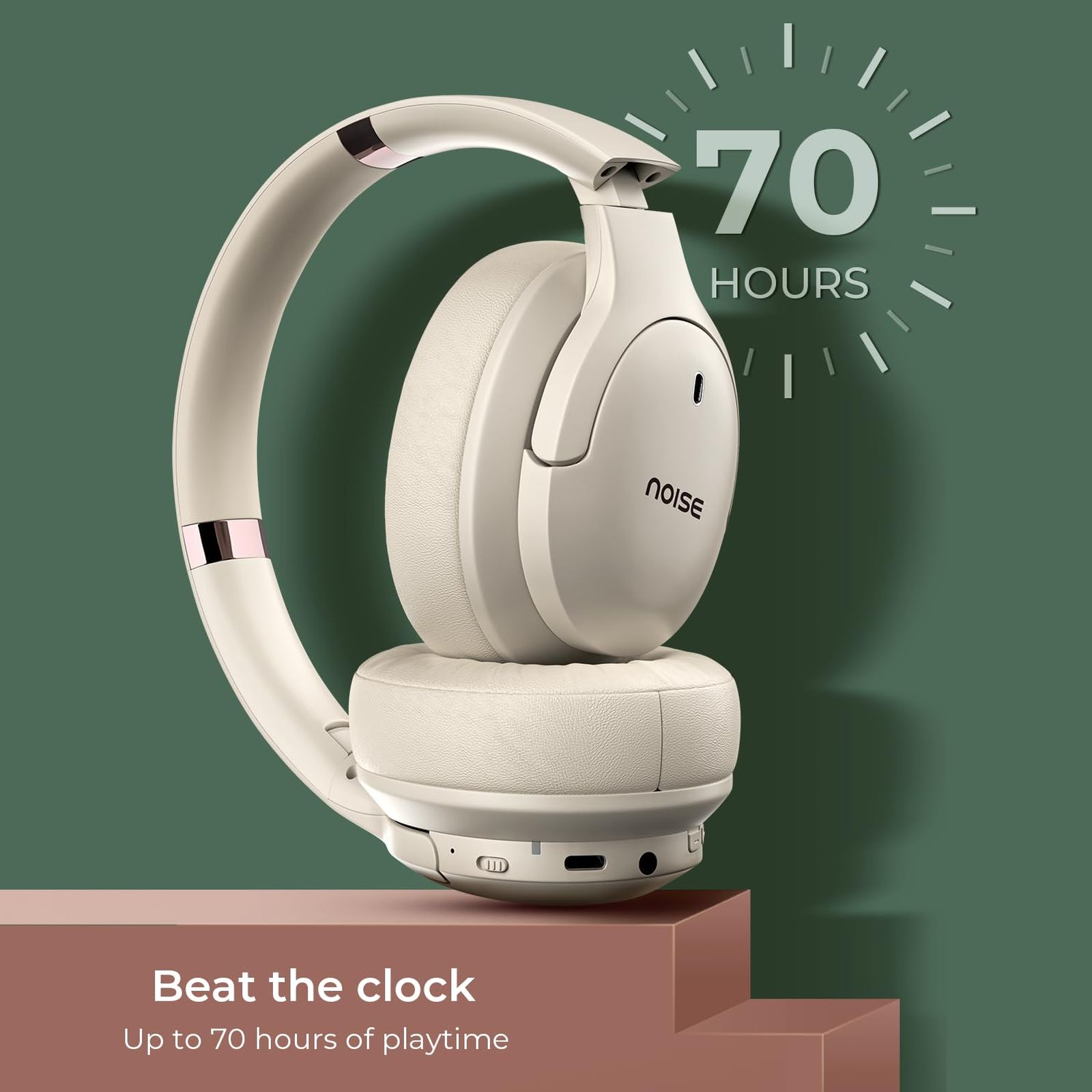 noise Airwave Max 4 Bluetooth Headphone with Mic (Ultra Low Latency, Over Ear, Calm Beige) noise Airwave Max 4 Bluetooth Headphone with Mic (Ultra Low Latency, Over Ear, Calm Beige)_3