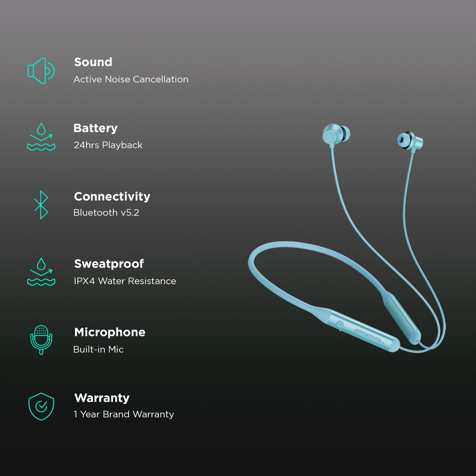 boAt Rockerz 280 ANC Bluetooth Neckband with Active Noise Cancellation (IPX4 Water Resistance, 13mm Drivers, Oceanic Blue) boAt Rockerz 280 ANC Bluetooth Neckband with Active Noise Cancellation (IPX4 Water Resistance, 13mm Drivers, Oceanic Blue)_2