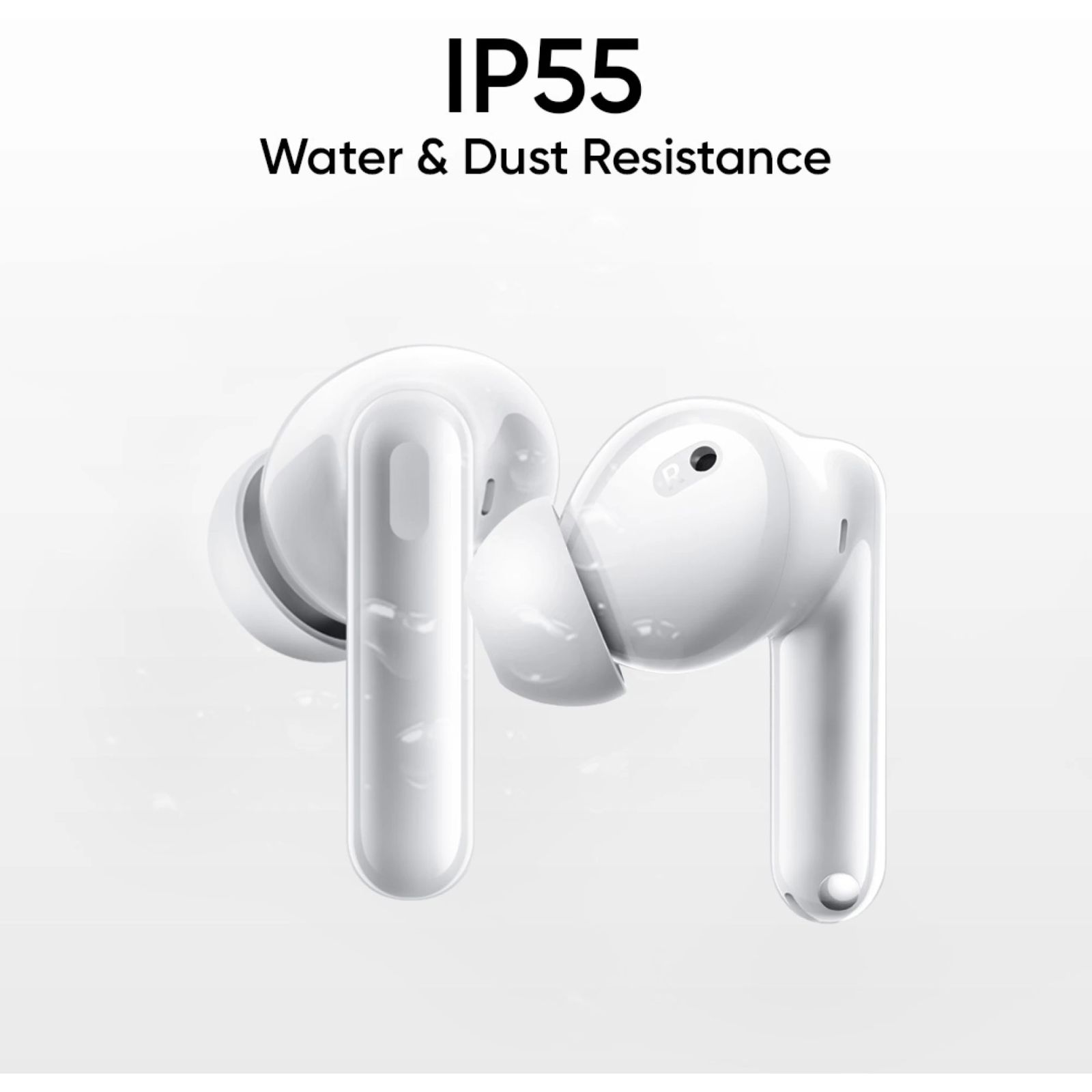 realme T310 TWS Earbuds with Hybrid Noise Cancellation (IP55 Water & Dust Resistance, 40 Hours Playback, Agile White) realme T310 TWS Earbuds with Hybrid Noise Cancellation (IP55 Water & Dust Resistance, 40 Hours Playback, Agile White)_11