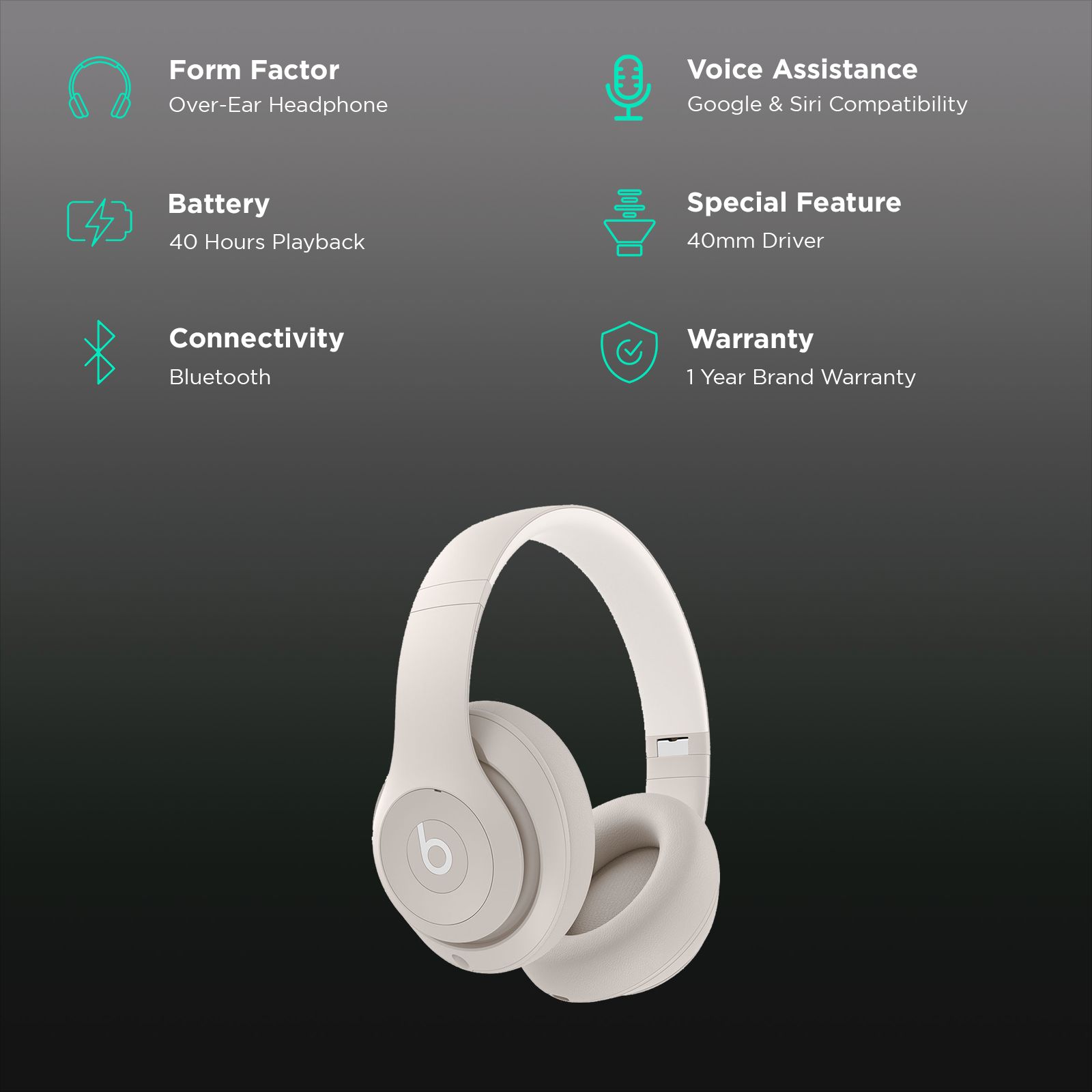 beats Studio Pro Bluetooth Headphone with Mic (Siri Voice Assistant, Over Ear, Sandstone) beats Studio Pro Bluetooth Headphone with Mic (Siri Voice Assistant, Over Ear, Sandstone)_2