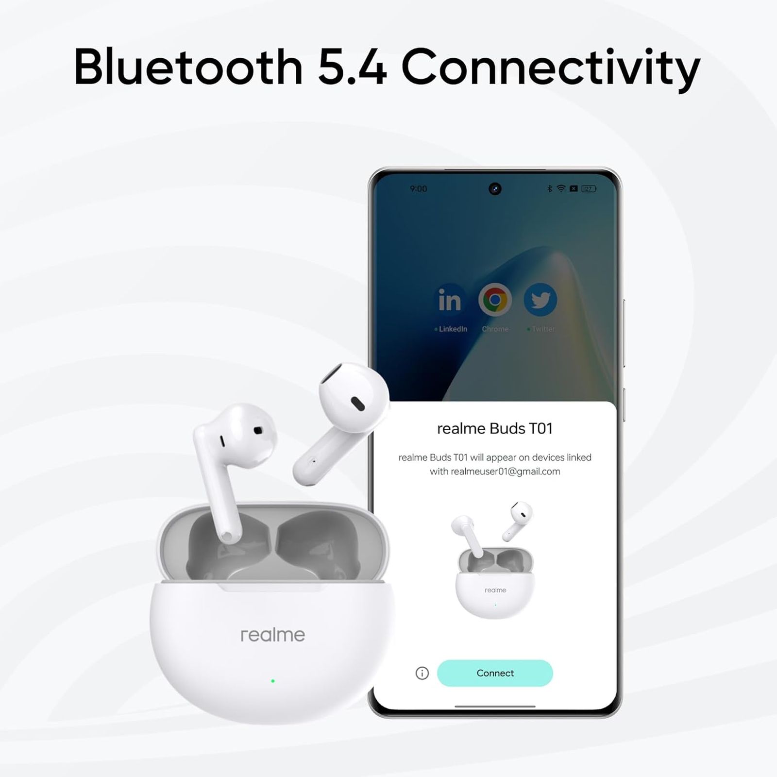 realme Buds T01 TWS Earbuds with AI ENC Noise Cancellation (IPX4 Water Resistant, Google Fast Pair, White) realme Buds T01 TWS Earbuds with AI ENC Noise Cancellation (IPX4 Water Resistant, Google Fast Pair, White) _7