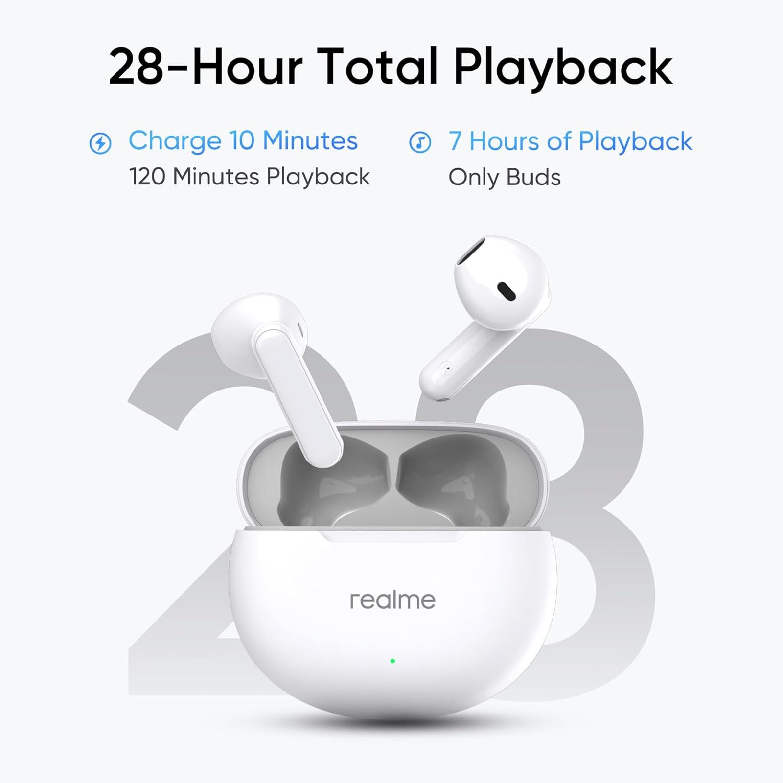 realme Buds T01 TWS Earbuds with AI ENC Noise Cancellation (IPX4 Water Resistant, Google Fast Pair, White) realme Buds T01 TWS Earbuds with AI ENC Noise Cancellation (IPX4 Water Resistant, Google Fast Pair, White) _5