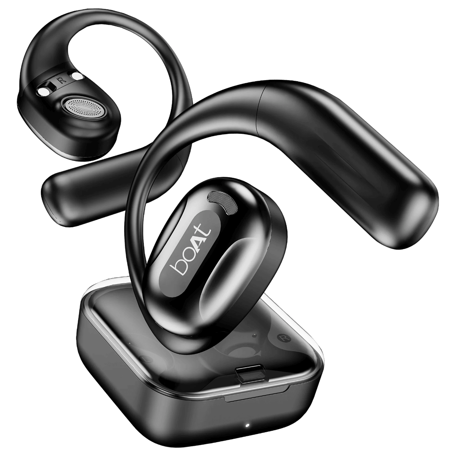 boAt Airdopes ProGear TWS Earbuds (IPX5 Sweat Resistant, Air Conduction Technology, Active Black) _1