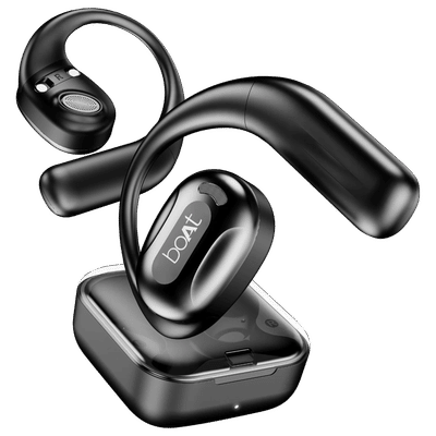 boAt Airdopes ProGear TWS Earbuds (IPX5 Sweat Resistant, Air Conduction Technology, Active Black)