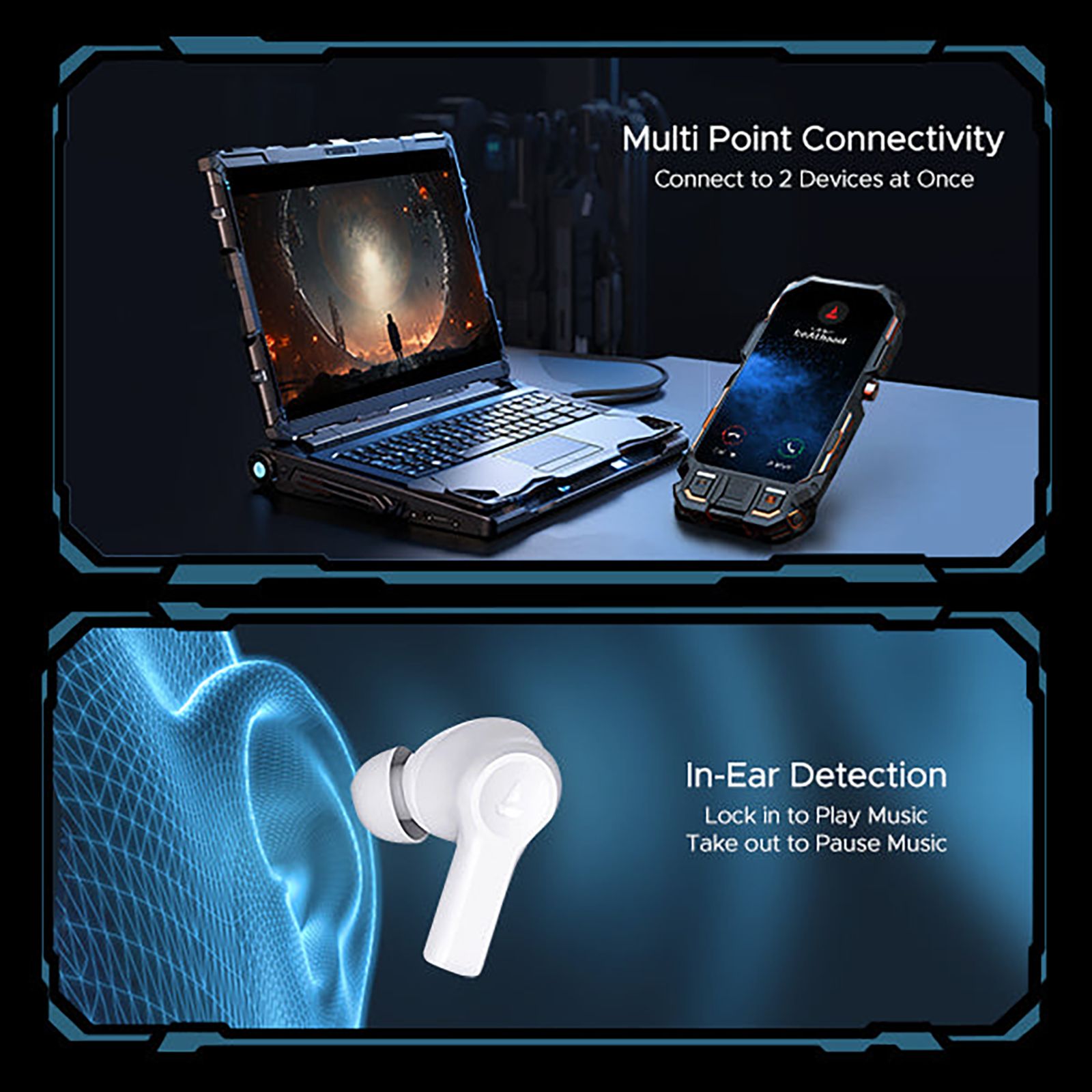 boAt Nirvana Lucid TWS Earbuds with Active Noise Cancellation (IPX5 Water Resistant, ASAP Charge, Zinc White) boAt Nirvana Lucid TWS Earbuds with Active Noise Cancellation (IPX5 Water Resistant, ASAP Charge, Zinc White)_3