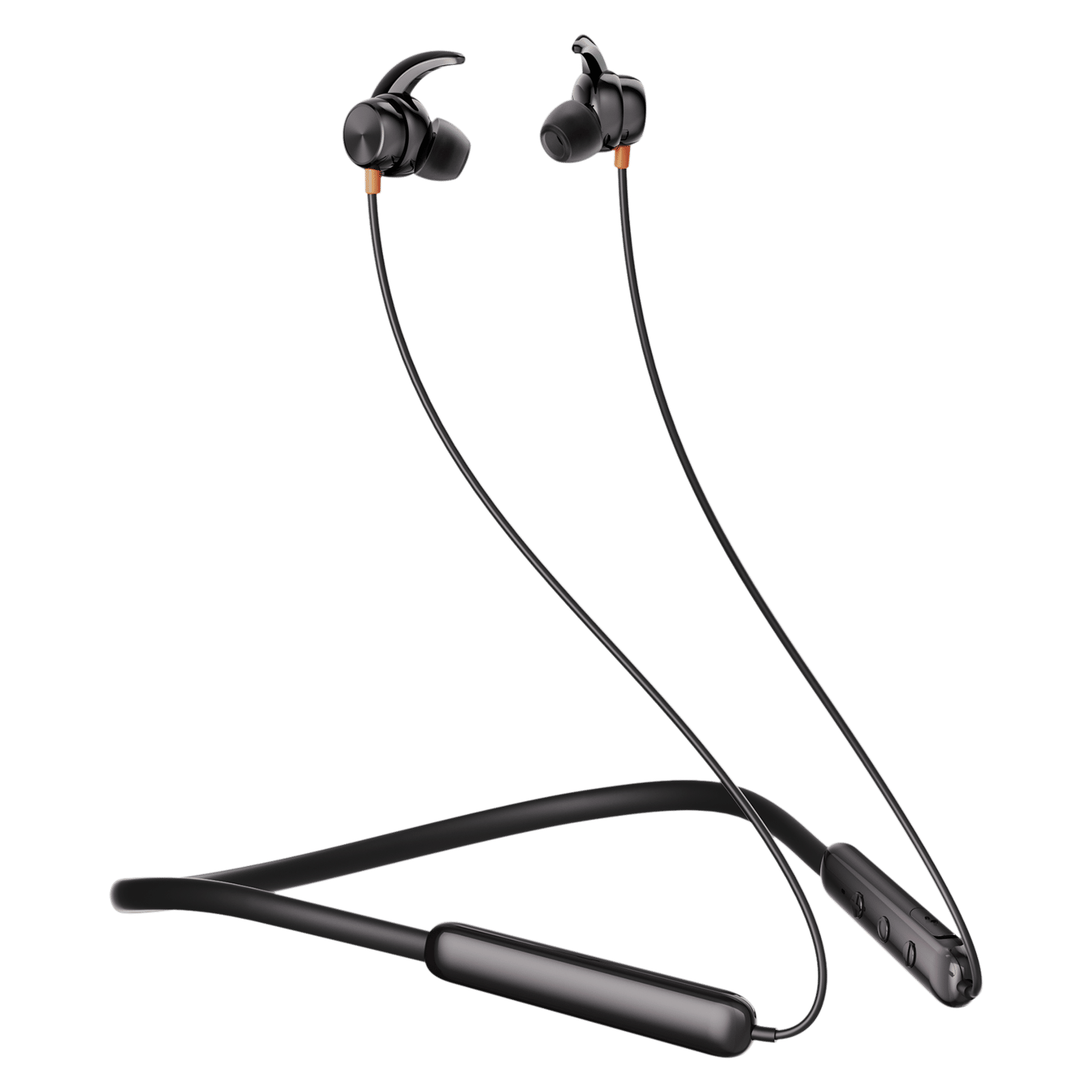 Itel N35 PRO IEB-35 Neckband (IPX5 Water Resistant, 10mm Bass Boost Driver, Black)_1