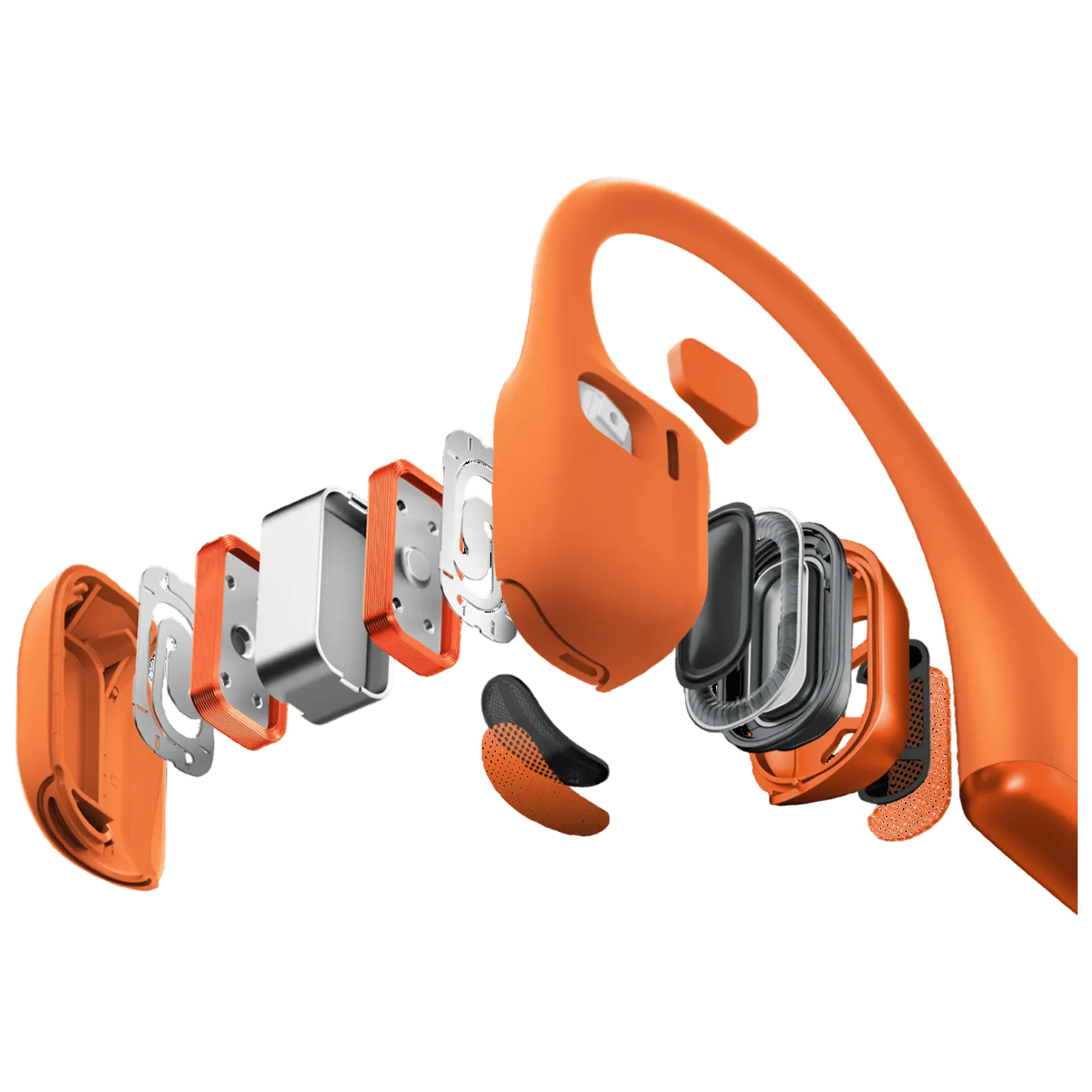 SHOKZ OpenRun Pro 2 Bone Conduction Bluetooth Headphone with Active Noise Cancellation (IP55 Water Resistant, Quick Charge, Orange) SHOKZ OpenRun Pro 2 Bone Conduction Bluetooth Headphone with Active Noise Cancellation (IP55 Water Resistant, Quick Charge, Orange)_5