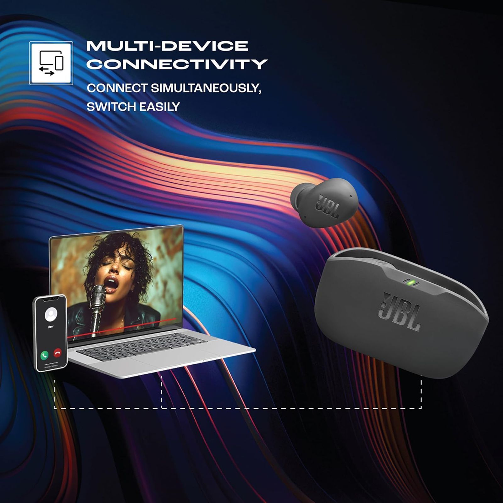 JBL Wave Buds 2 TWS Earbuds with Active Noise Cancellation (IP54 Water Resistant, 40 Hours Playtime, Black)_13