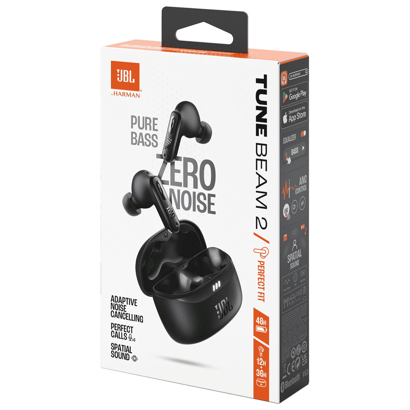 JBL Tune Beam 2 TWS Earbuds with Adaptive Noise Cancellation (IP54 Water Resistant, 48 Hours Playback, Black) JBL Tune Beam 2 TWS Earbuds with Adaptive Noise Cancellation (IP54 Water Resistant, 48 Hours Playback, Black)_11