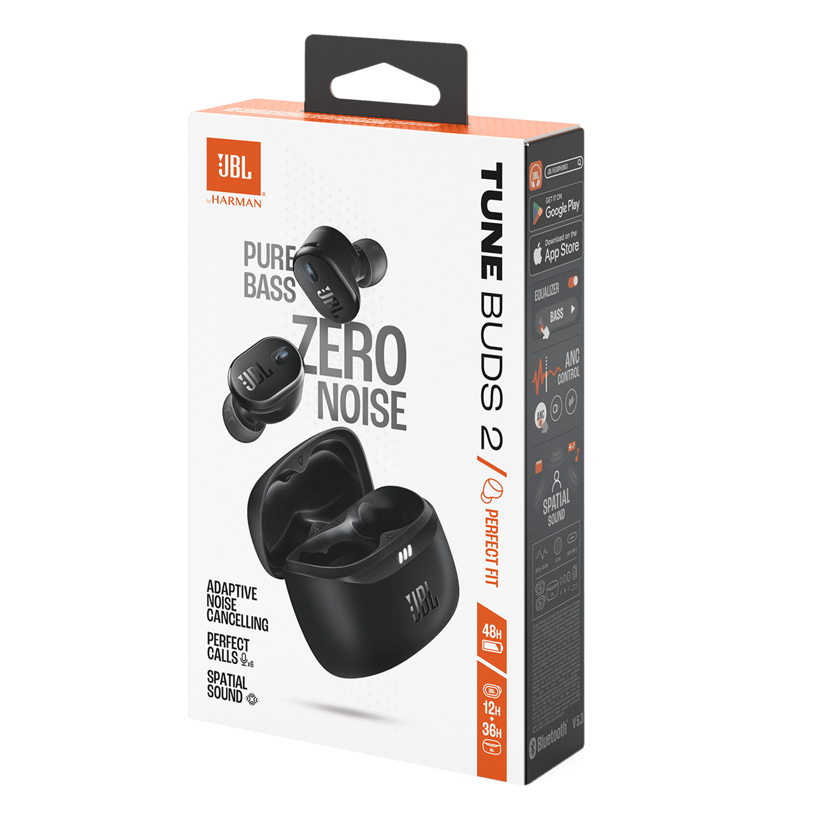 JBL Tune Buds 2 TWS Earbuds with Adaptive Noise Cancellation (IP54 Water Resistant, 48 Hours Playback, Black) JBL Tune Buds 2 TWS Earbuds with Adaptive Noise Cancellation (IP54 Water Resistant, 48 Hours Playback, Black)_12