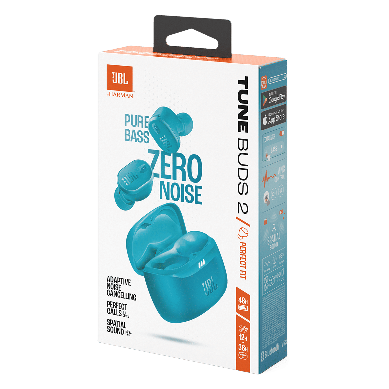 JBL Tune Buds 2 TWS Earbuds with Adaptive Noise Cancellation (IP54 Water Resistant, 48 Hours Playback, Turquoise) JBL Tune Buds 2 TWS Earbuds with Adaptive Noise Cancellation (IP54 Water Resistant, 48 Hours Playback, Turquoise)_11