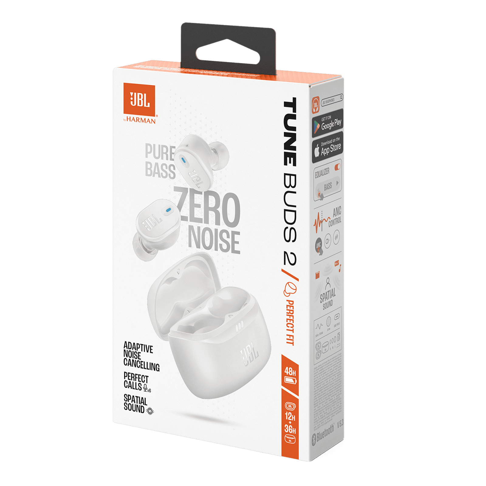 JBL Tune Buds 2 TWS Earbuds with Adaptive Noise Cancellation (IP54 Water Resistant, 48 Hours Playback, White) JBL Tune Buds 2 TWS Earbuds with Adaptive Noise Cancellation (IP54 Water Resistant, 48 Hours Playback, White)_11